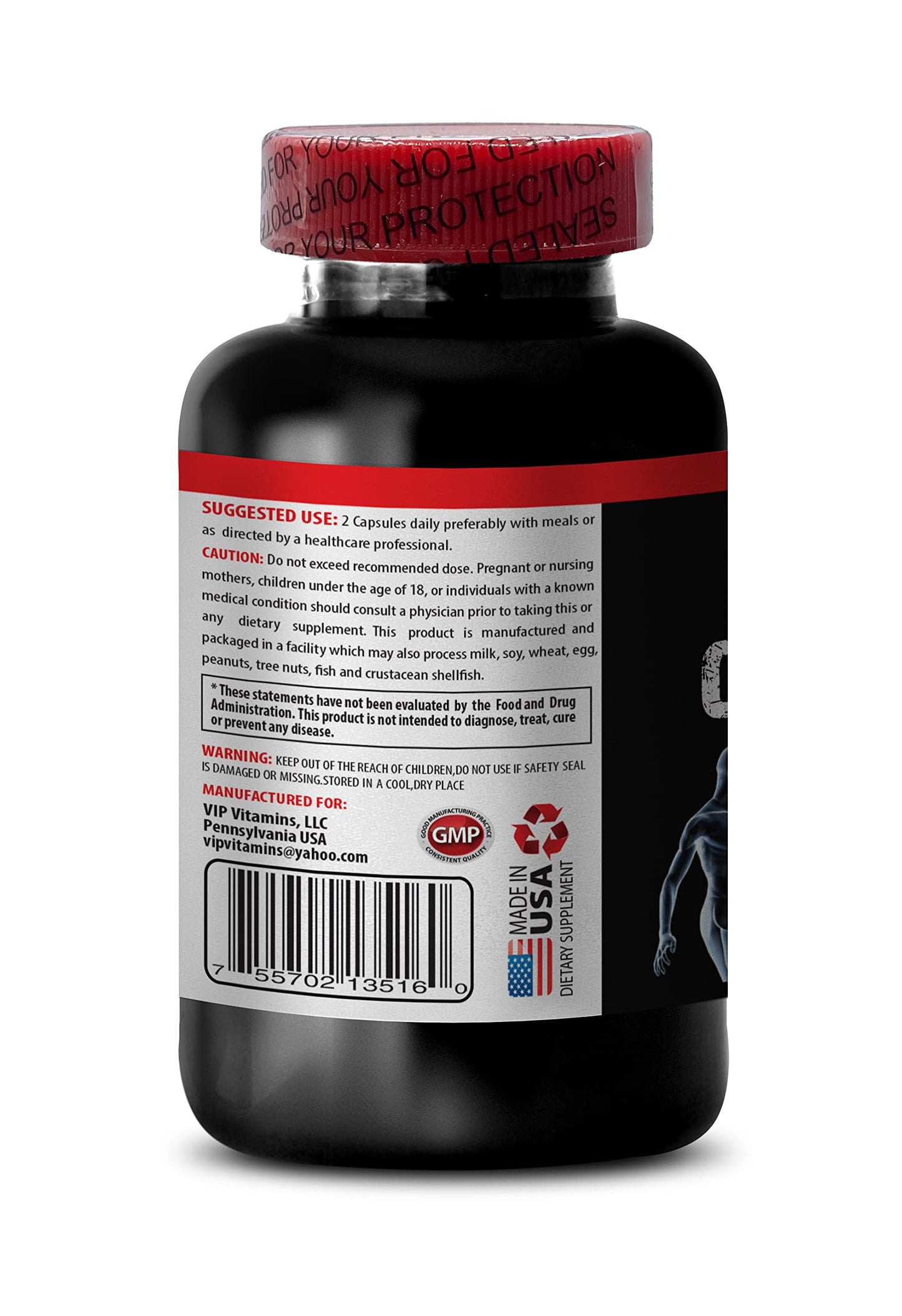 VIP VITAMINS Organic Reishi Mushroom Powder Capsules, 120 Capsules