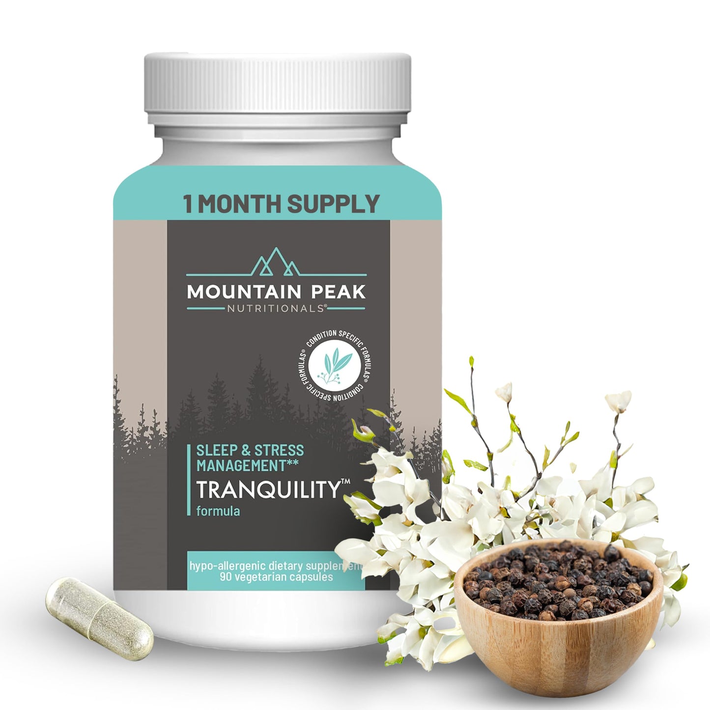 Mountain Peak Nutritionals Tranquility Formula Vegetarian Capsules 90