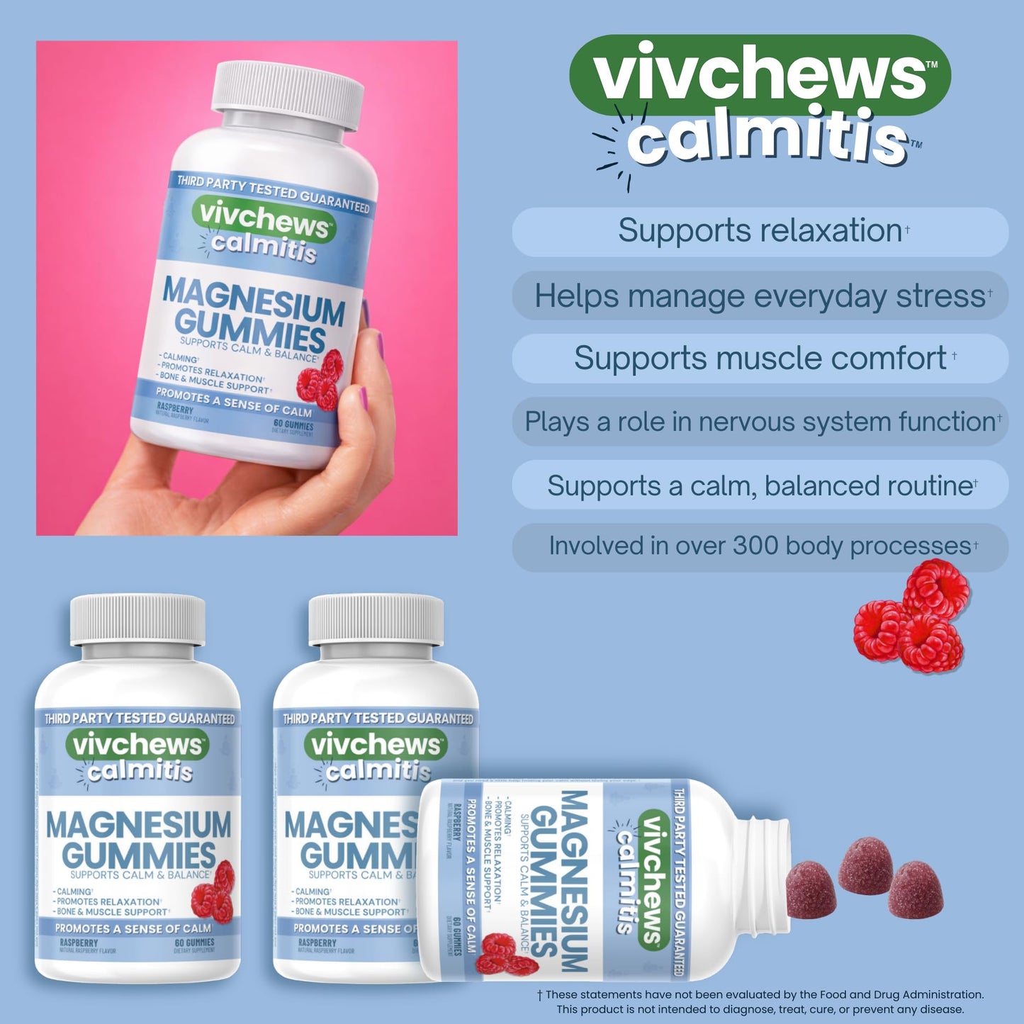 Vivchews Magnesium Gummies 60 ct
