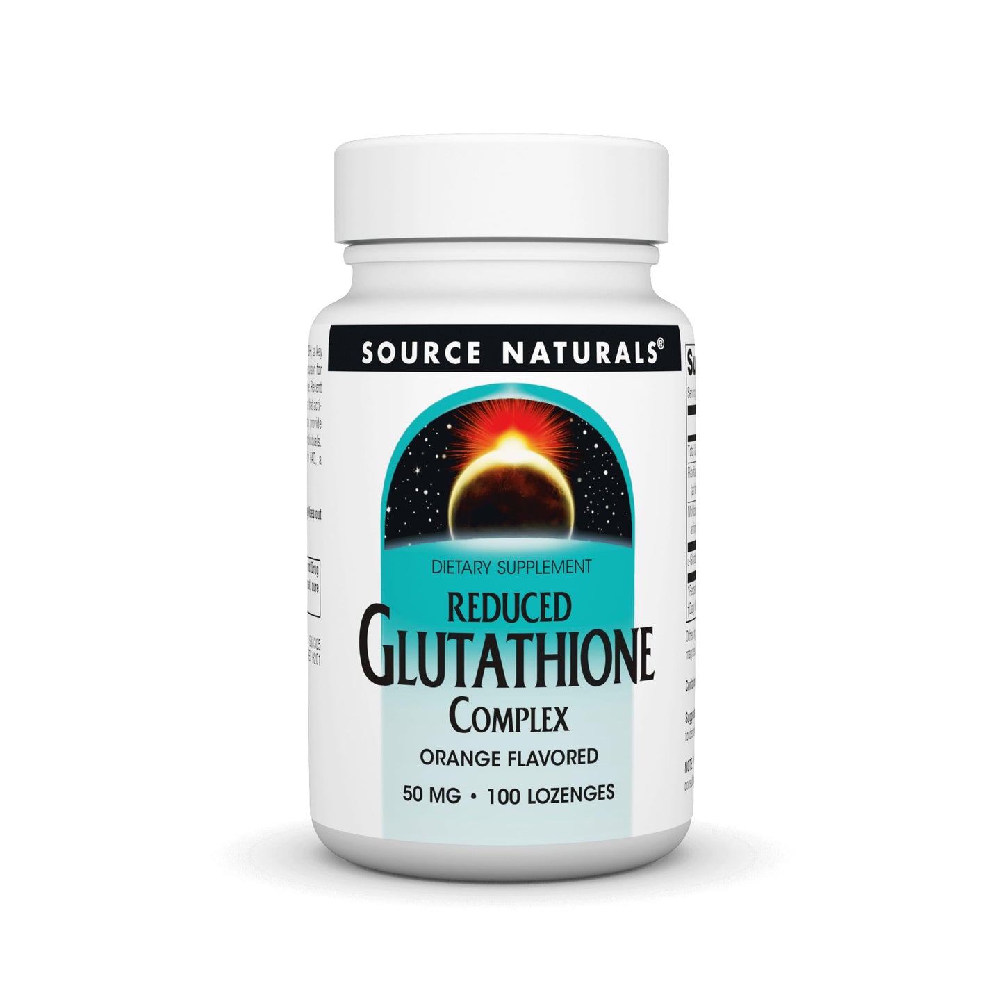 Source Naturals Reduced Glutathione Complex Orange Flavored Lozenges, 50 mg, 100 Count