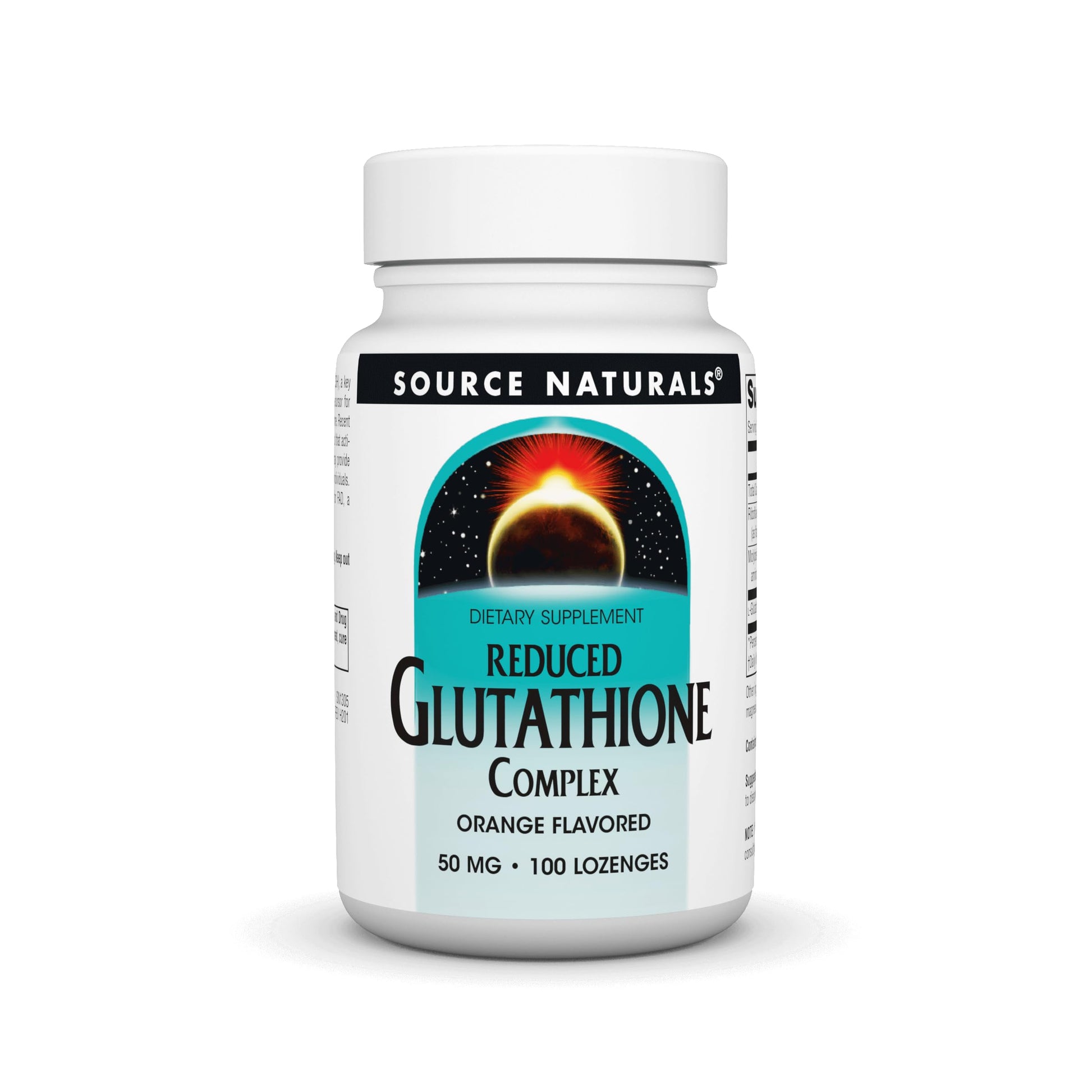 Source Naturals Reduced Glutathione Complex Orange Flavored Lozenges, 50 mg, 100 Count