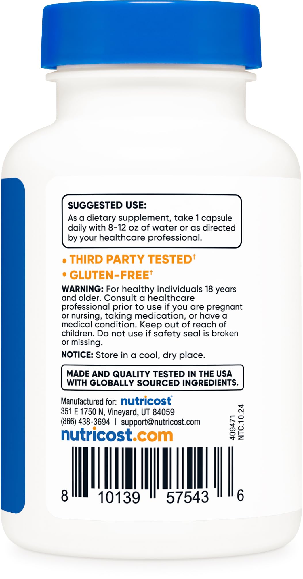 Nutricost R-5-P Riboflavin-5-Phosphate Vitamin B2 50 mg Capsules, 120 Count