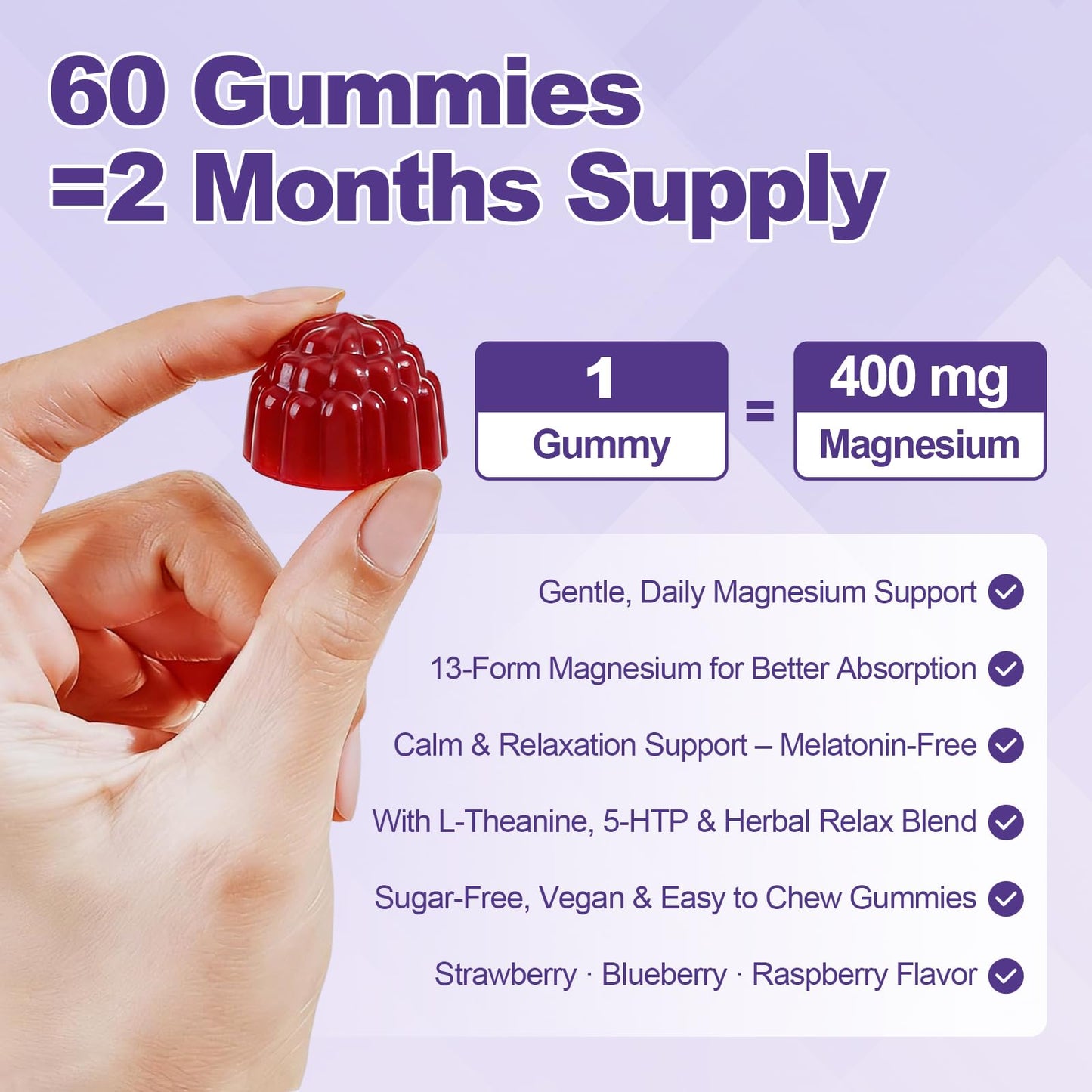 Vyxion Magnesium Complex Gummies, 60 Count