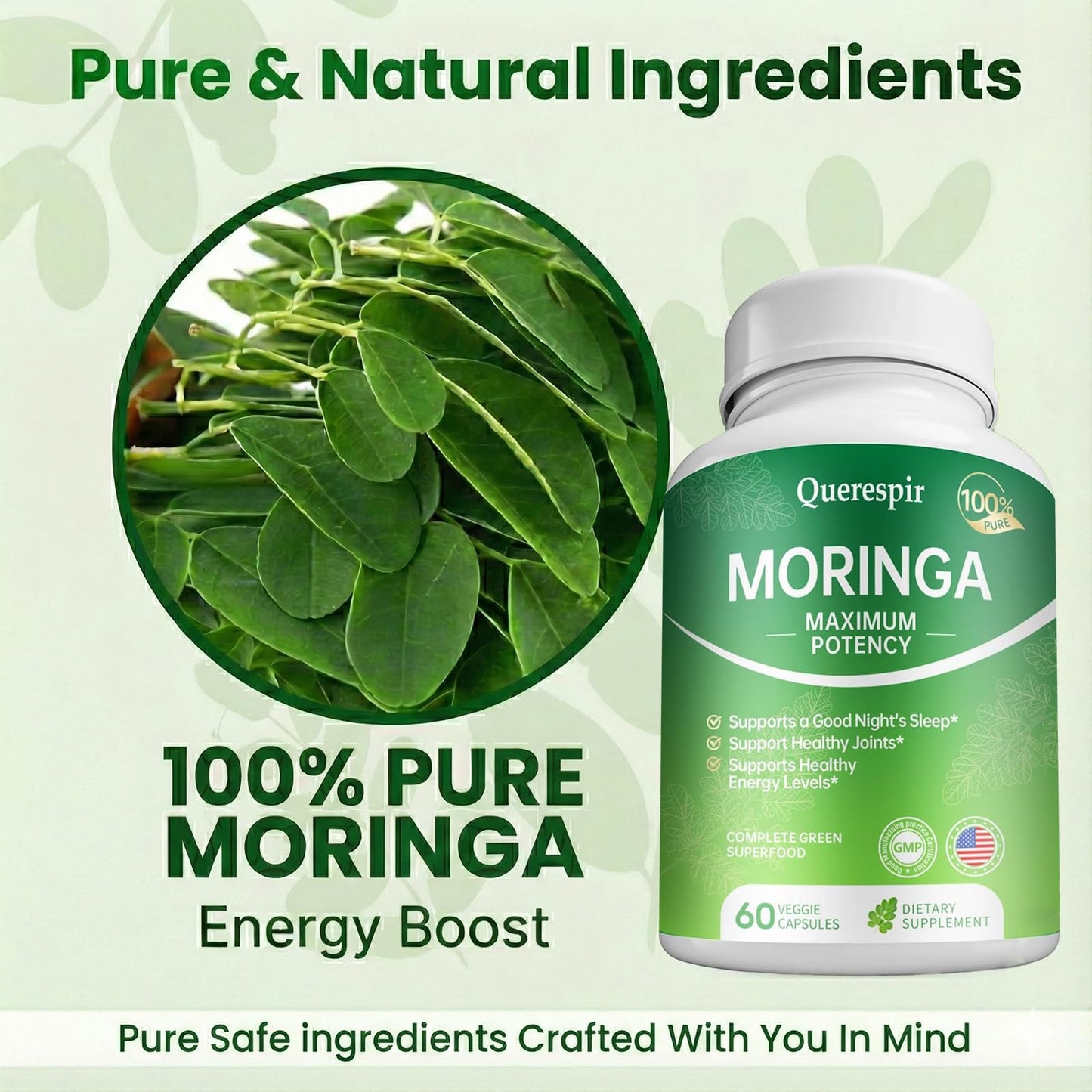 Querespir Moringa Capsules 800mg, 60 Capsules