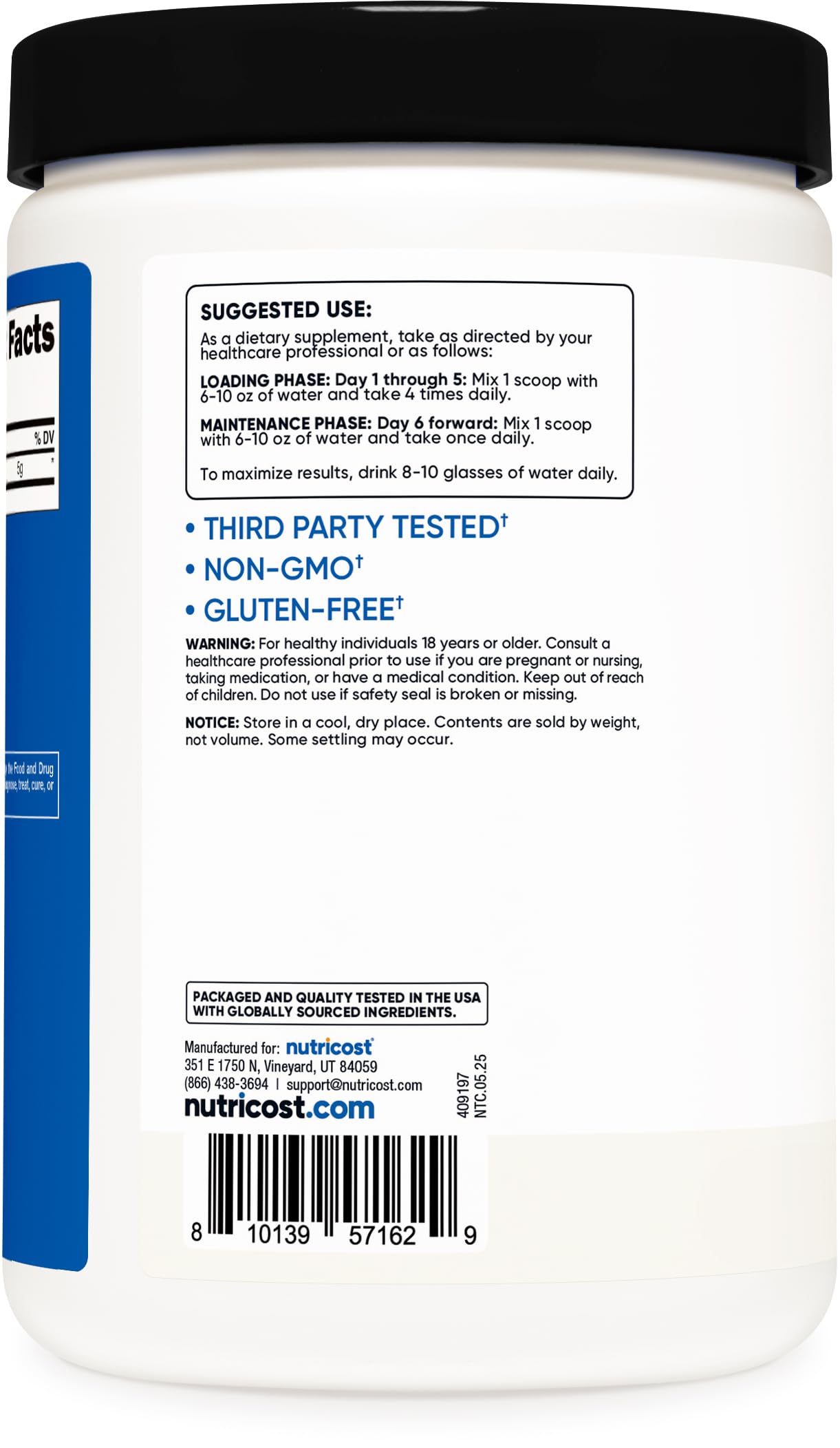 Nutricost Creatine Monohydrate Micronized Powder, 500 g, 100 Servings, 17.637 oz