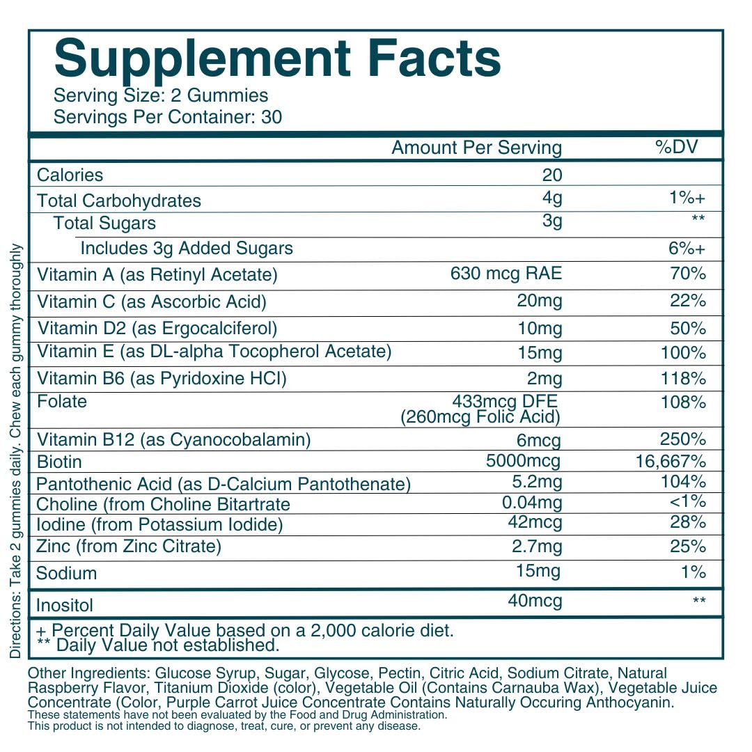 WEEM Hair Skin and Nails Gummies 60 Count