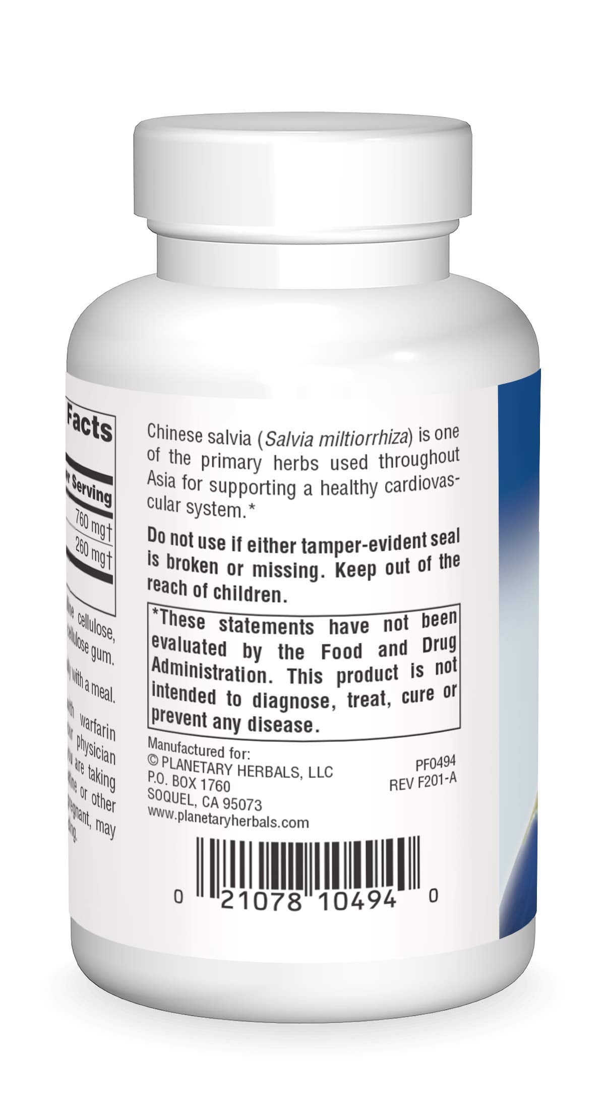 Planetary Herbals Salvia with MSV Tablets, 60 Count