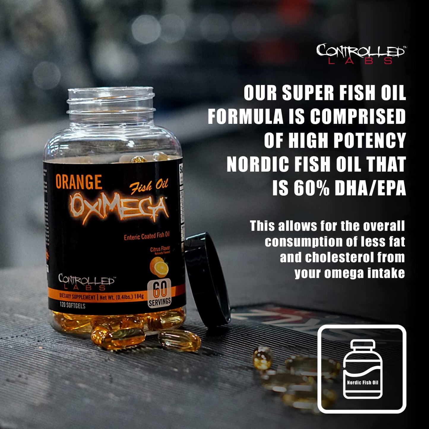 Controlled Labs Orange Oximega Fish Oil Supplement Softgel 1 Count