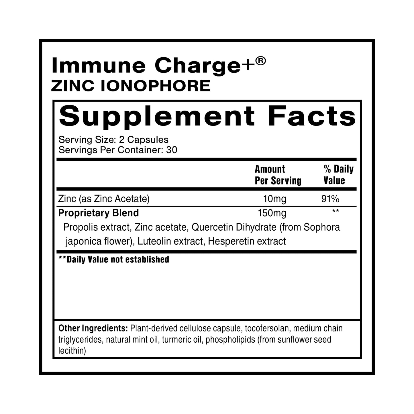 Quicksilver Scientific Immune Charge+ Zinc Ionophore Capsule, 60 Capsules