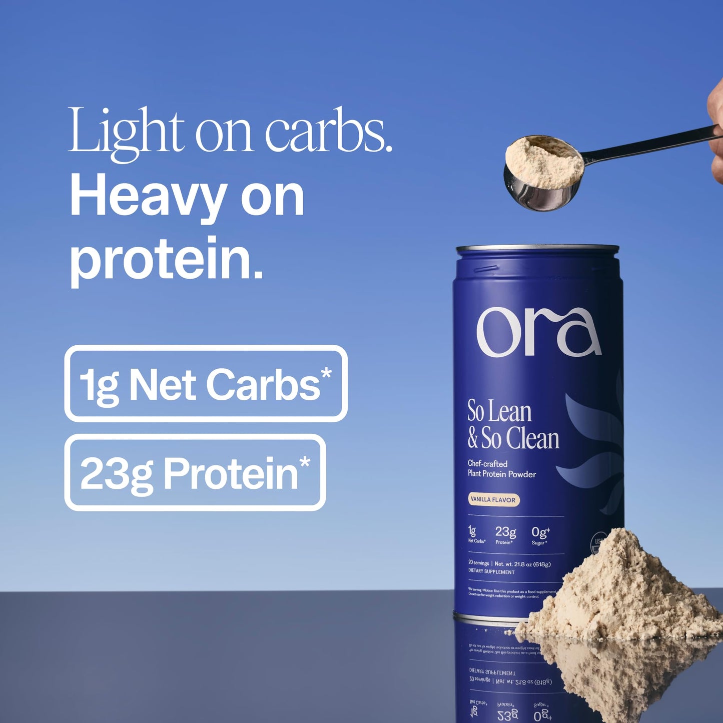 Ora Organic Vegan Protein Powder - Chocolate Flavor, 22.9 oz
