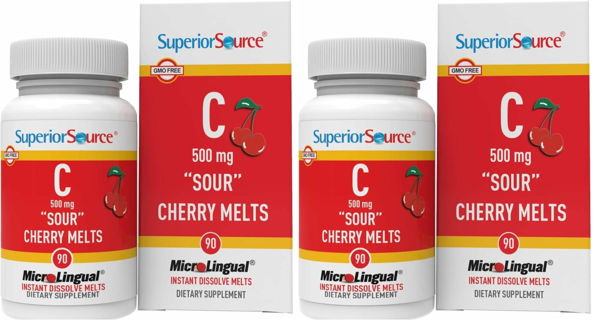 Superior Source Vitamin C 500 mg Sour Cherry Melts Tablet 180 Tablets