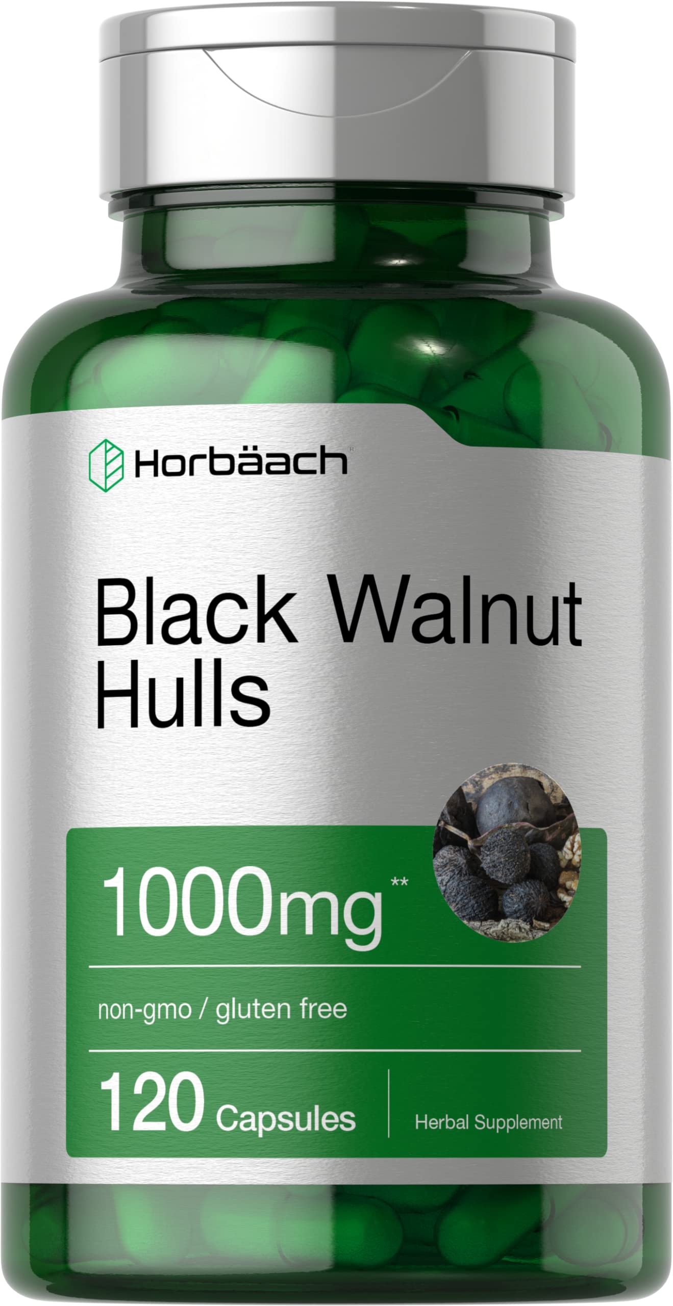 Horbäach Black Walnut Hulls 120 Capsules