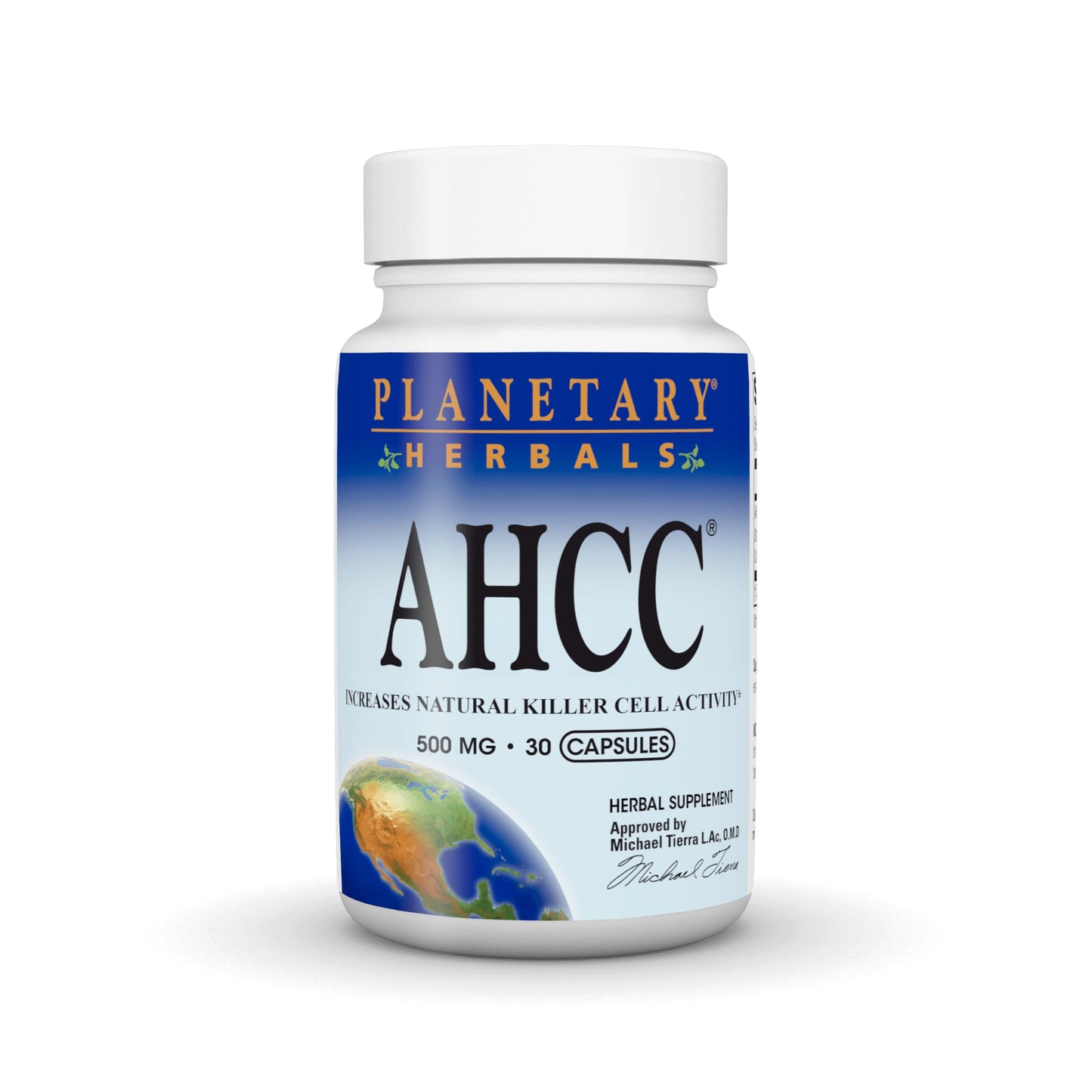 Planetary Herbals AHCC 500 mg Capsules, 30 Count