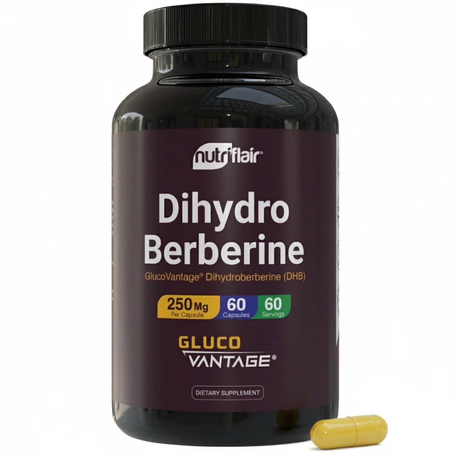 NutriFlair DihydroBerberine 250 mg (GlucoVantage®) Capsules, 60 Count