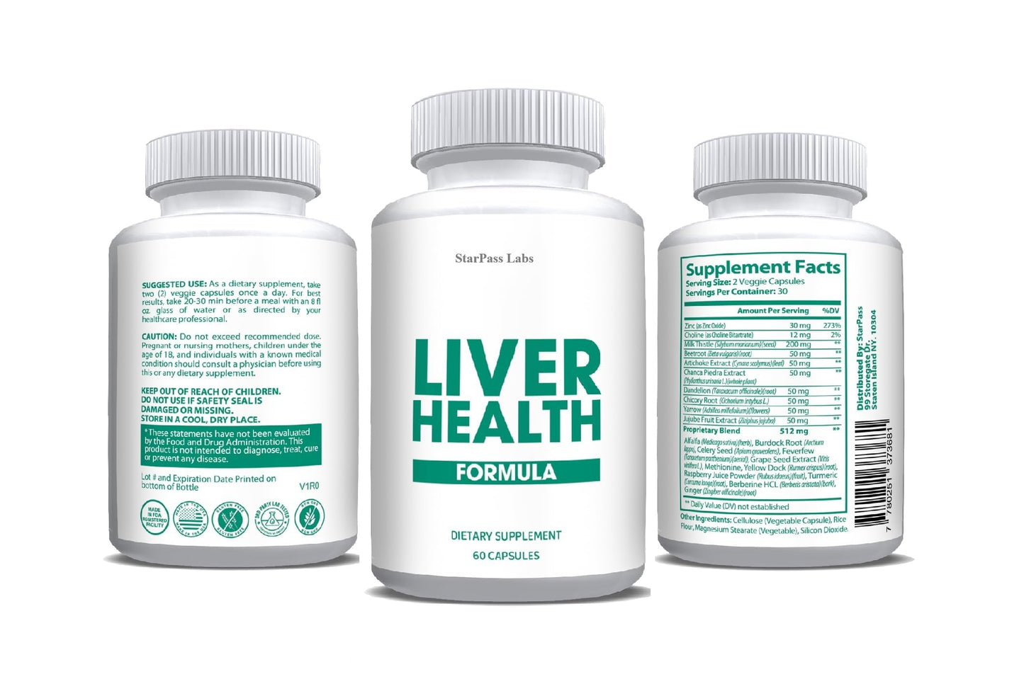 StarPass Labs Pure Liver Health Capsules 60 Count