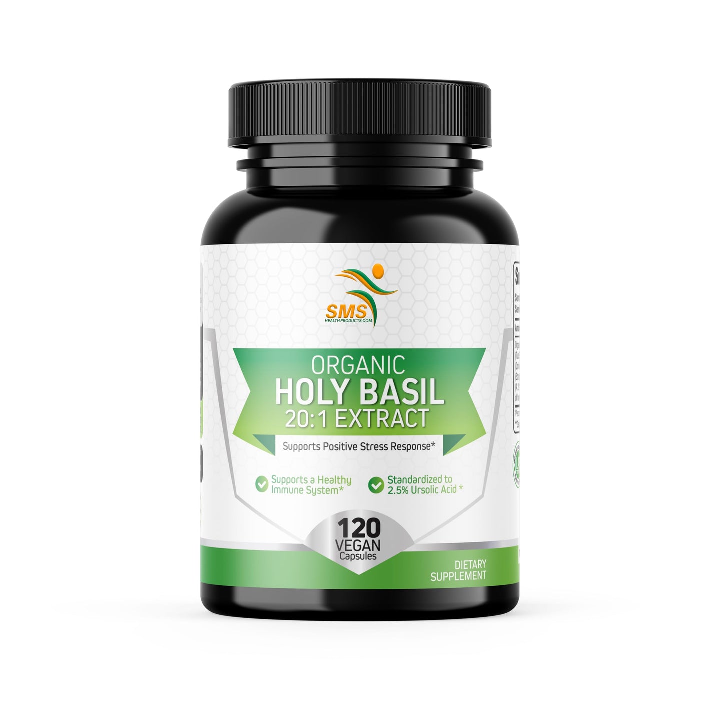SMSHEALTHPRODUCTS.com Holy Basil 20:1 Extract 120 Capsules