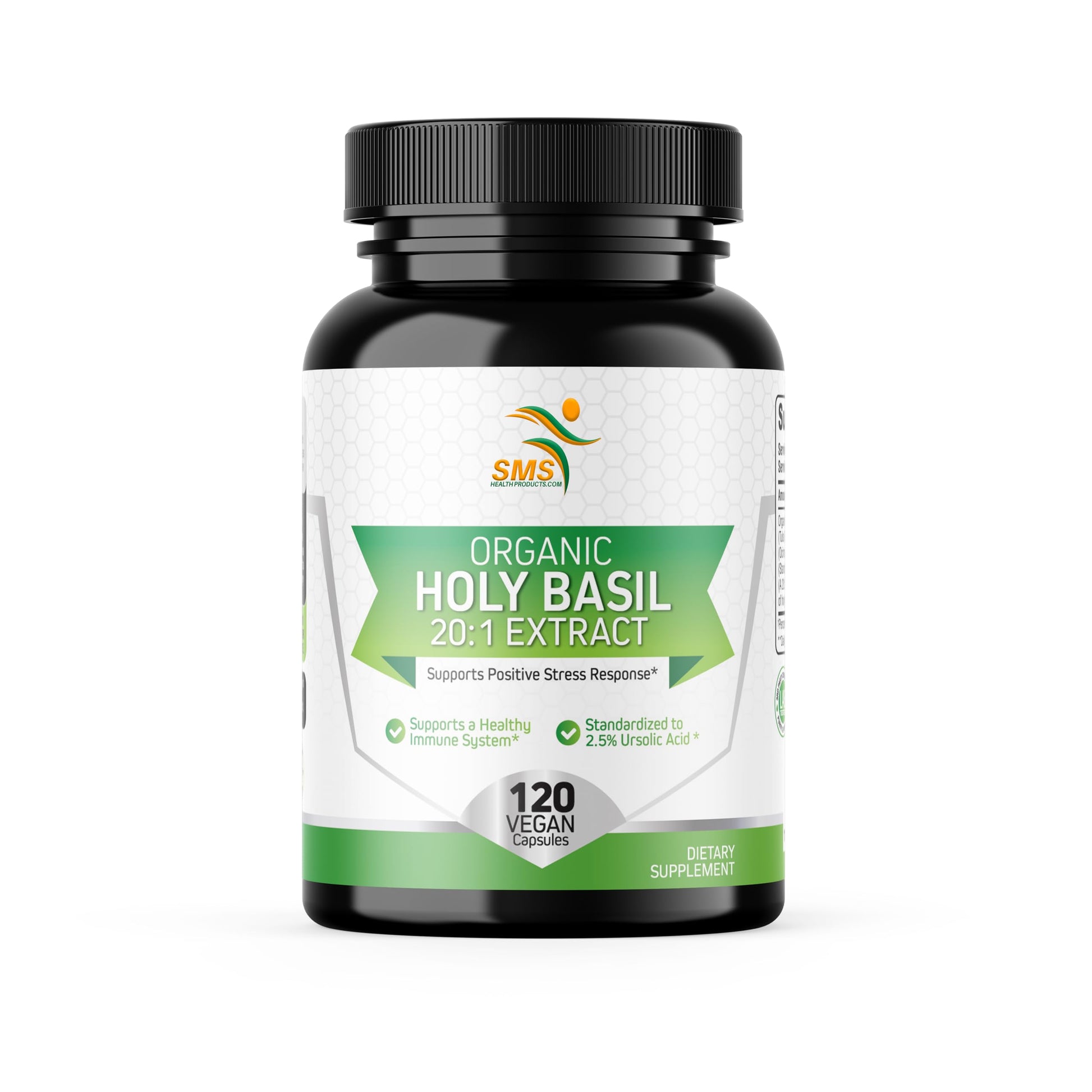 SMSHEALTHPRODUCTS.com Holy Basil 20:1 Extract 120 Capsules