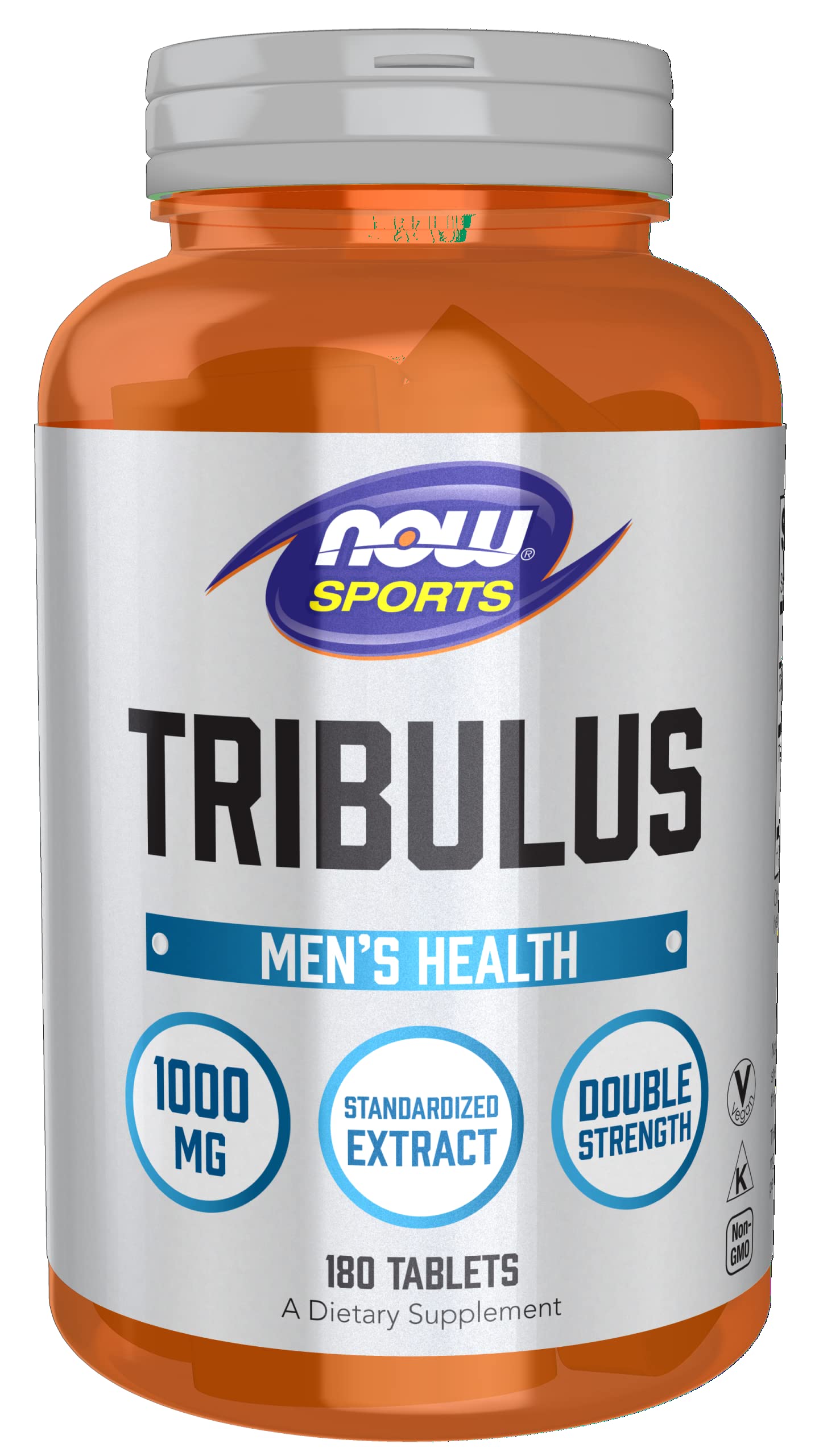 NOW Foods Tribulus (Tribulus terrestris) 1,000 mg, Double Strength, Men's Health, 180 Tablets
