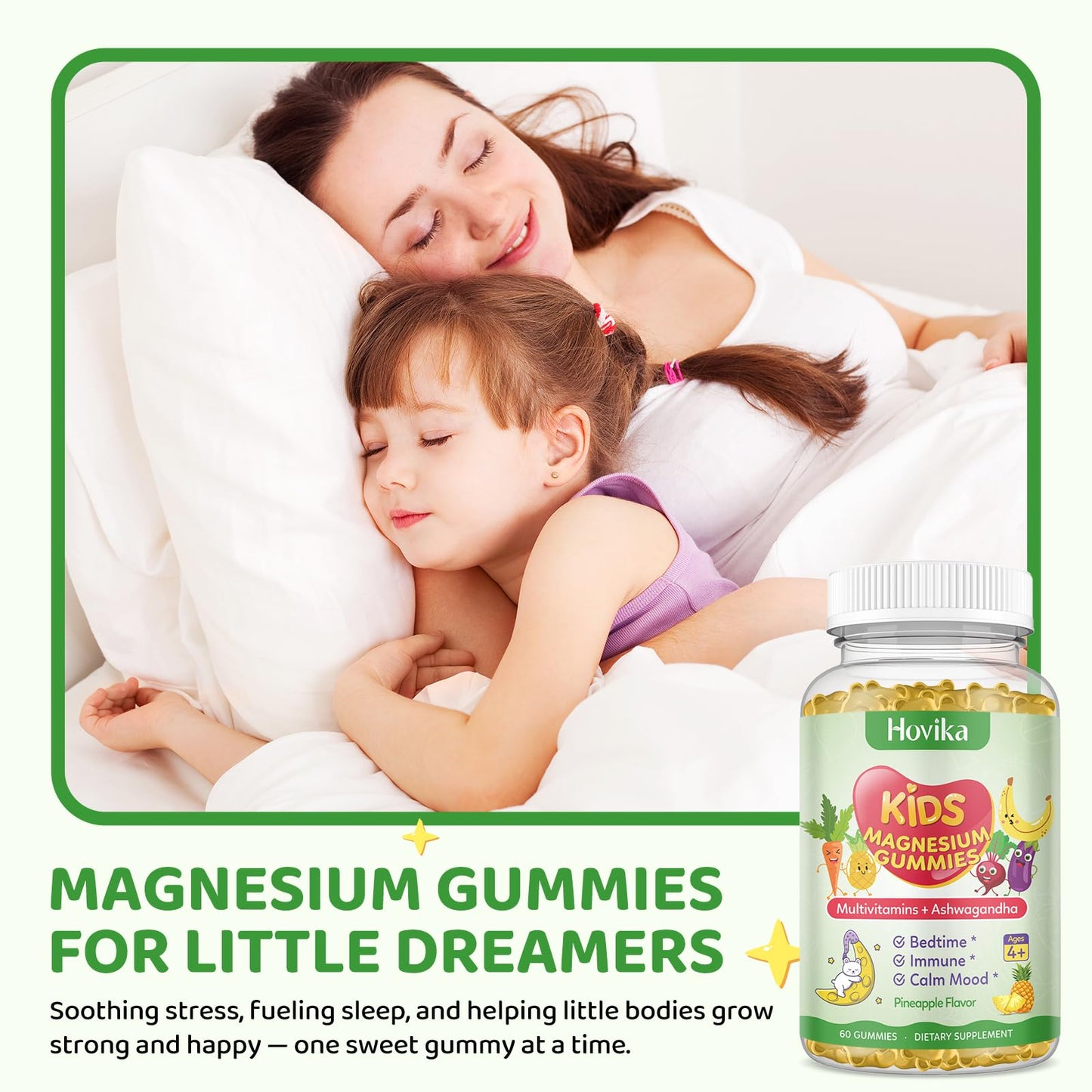 Hovika Kids Magnesium Glycinate Gummies, 60 Count