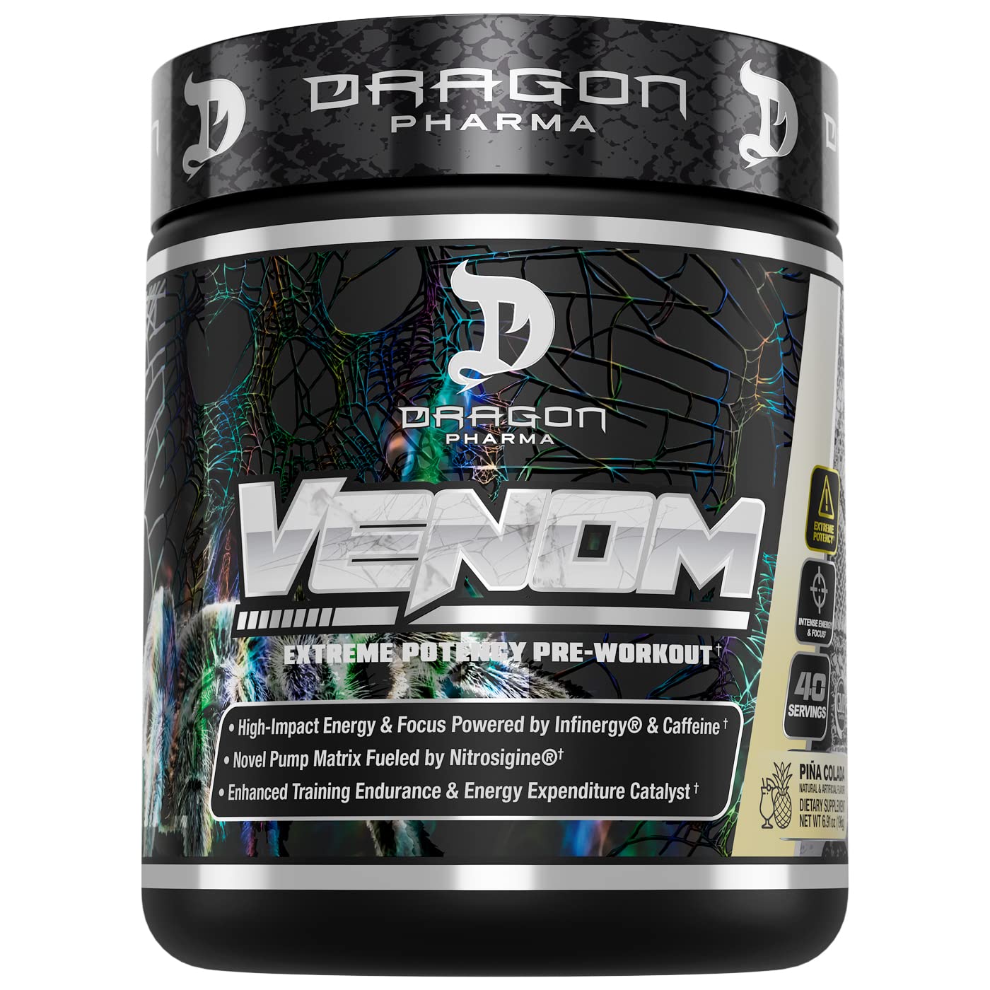 DRAGON PHARMA Venom Extreme Potency Pre-Workout Powder 196 Servings