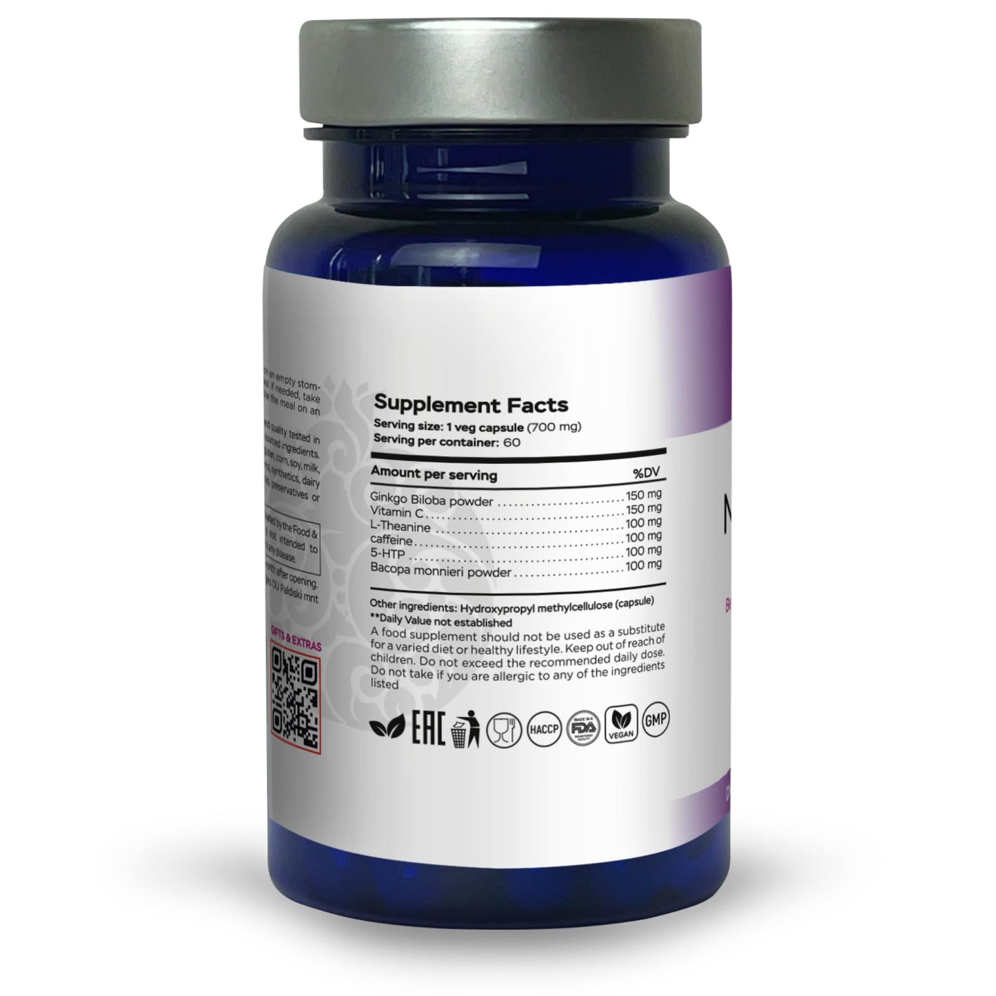 RaDoTech NeuroBooster Brain Supplement, 60 Capsules