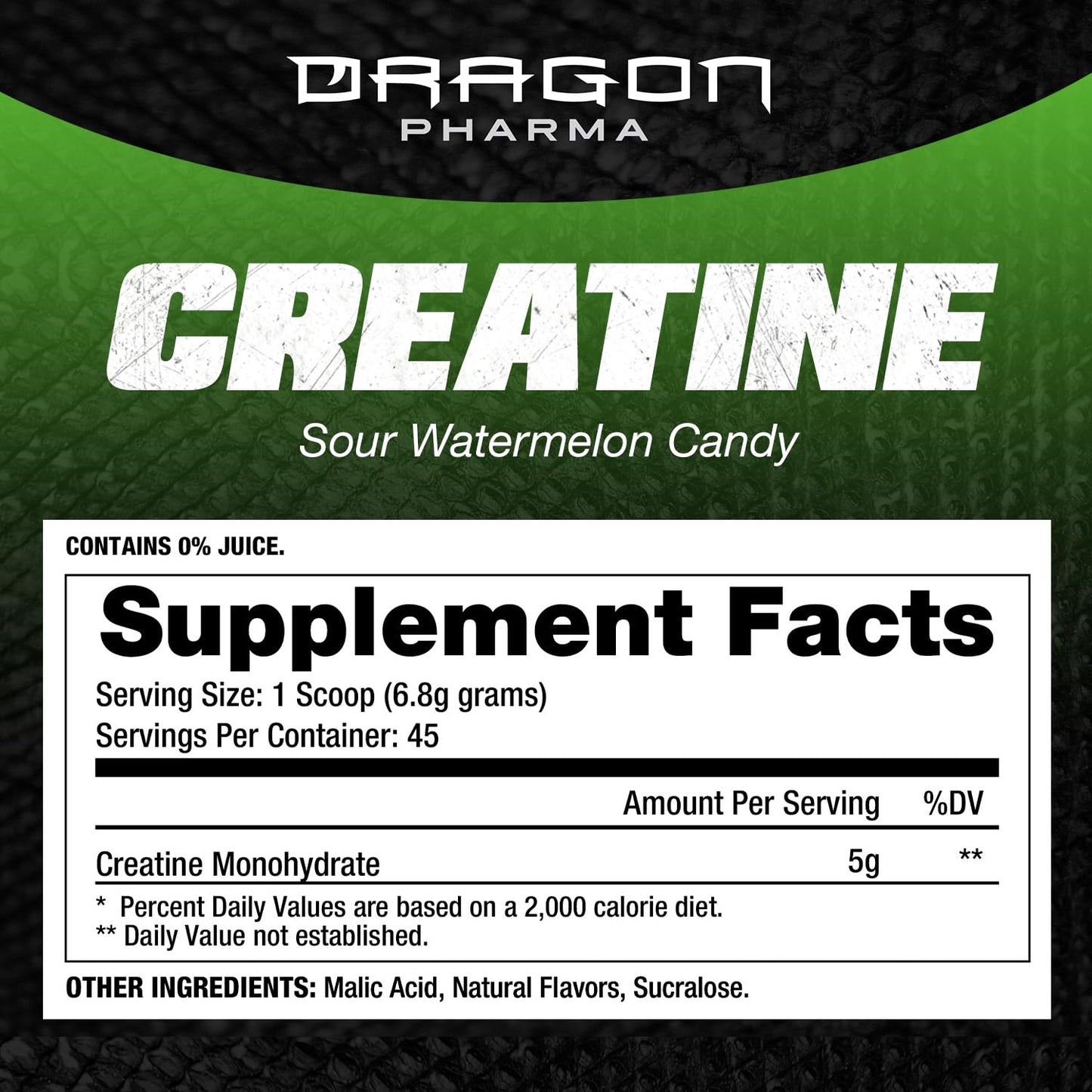 Dragon Pharma Flavored Creatine Monohydrate Powder 10.79 Ounce