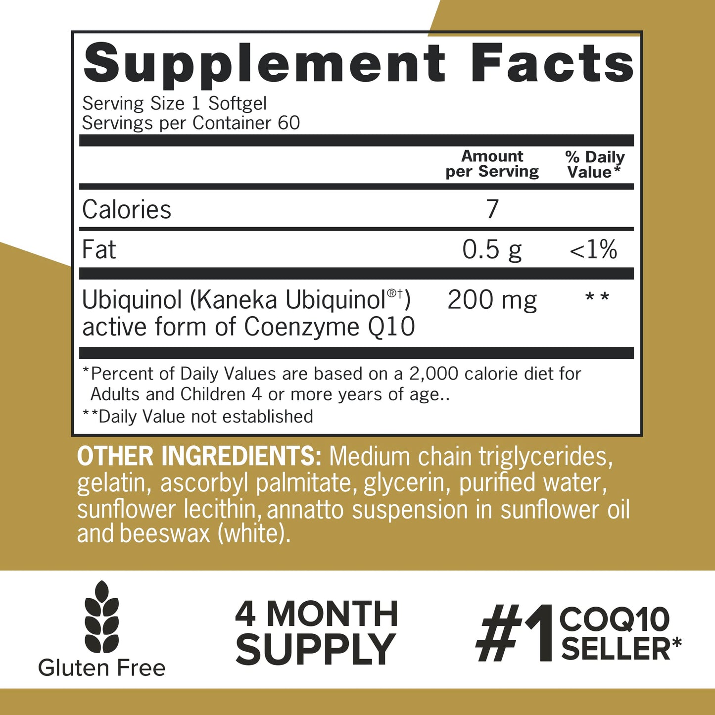 Qunol Ubiquinol CoQ10 200mg Softgels, 120 Softgels