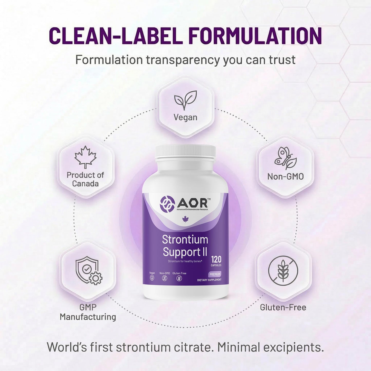 AOR Strontium Support II 120 Capsules