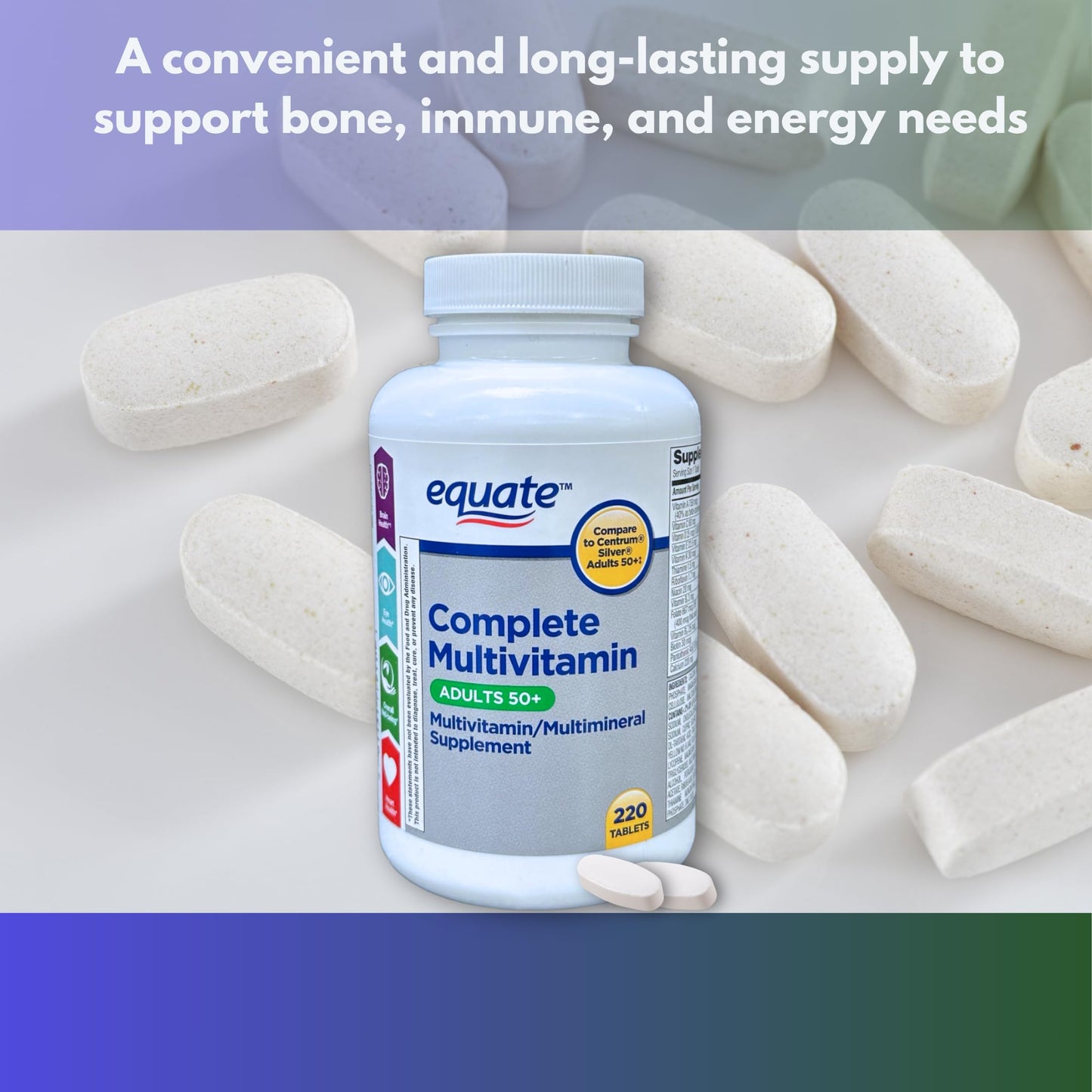 FUSION SHOP STORE Multivitamin Multimineral for Adults 50+ 220 Tablets