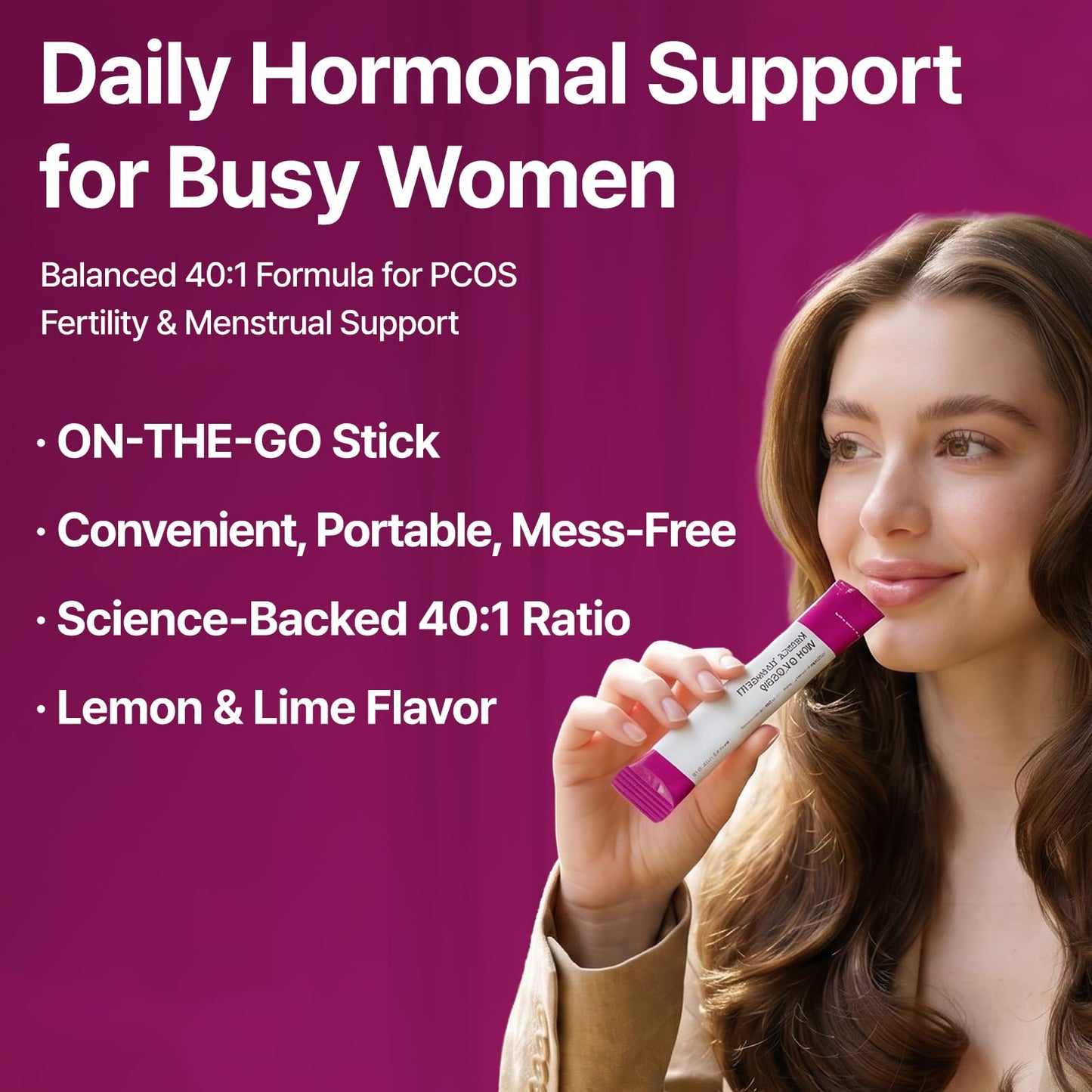 Dr.GET IT Balance Up Inositol 40:1 Myo & D-Chiro with Folate(Vitamin B9) & Choline – Hormone Balance & Reproductive Health Support for Women – Lemon Lime Stick Powder, 5.29