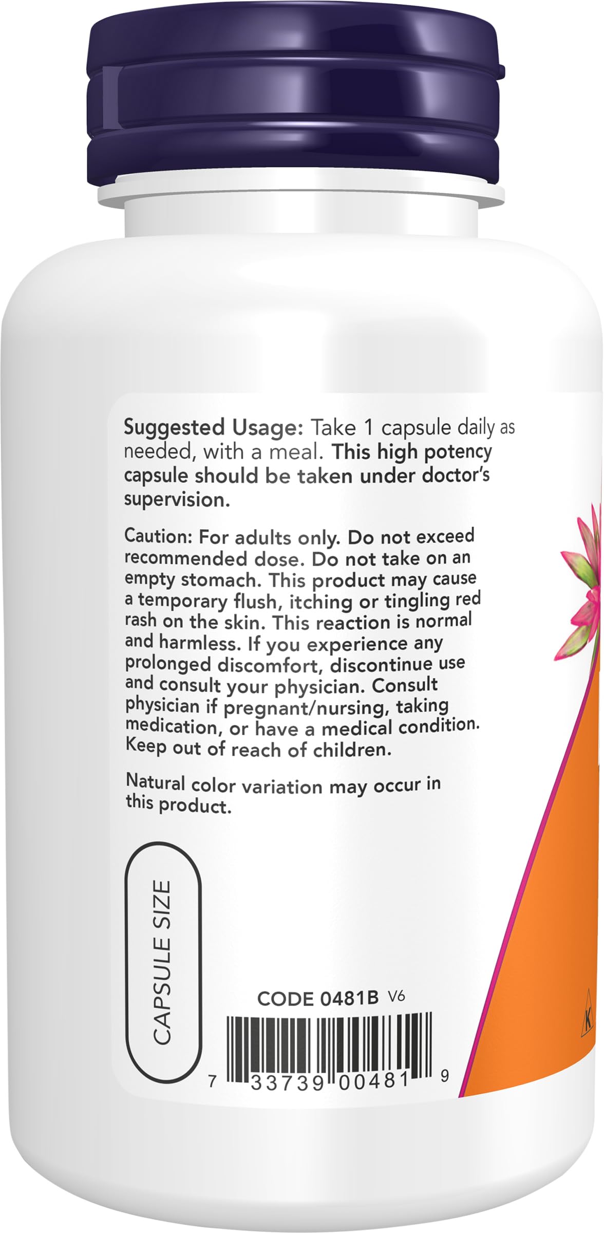 NOW Foods Niacin (Vitamin B-3) 500 mg Capsules, 100 Count