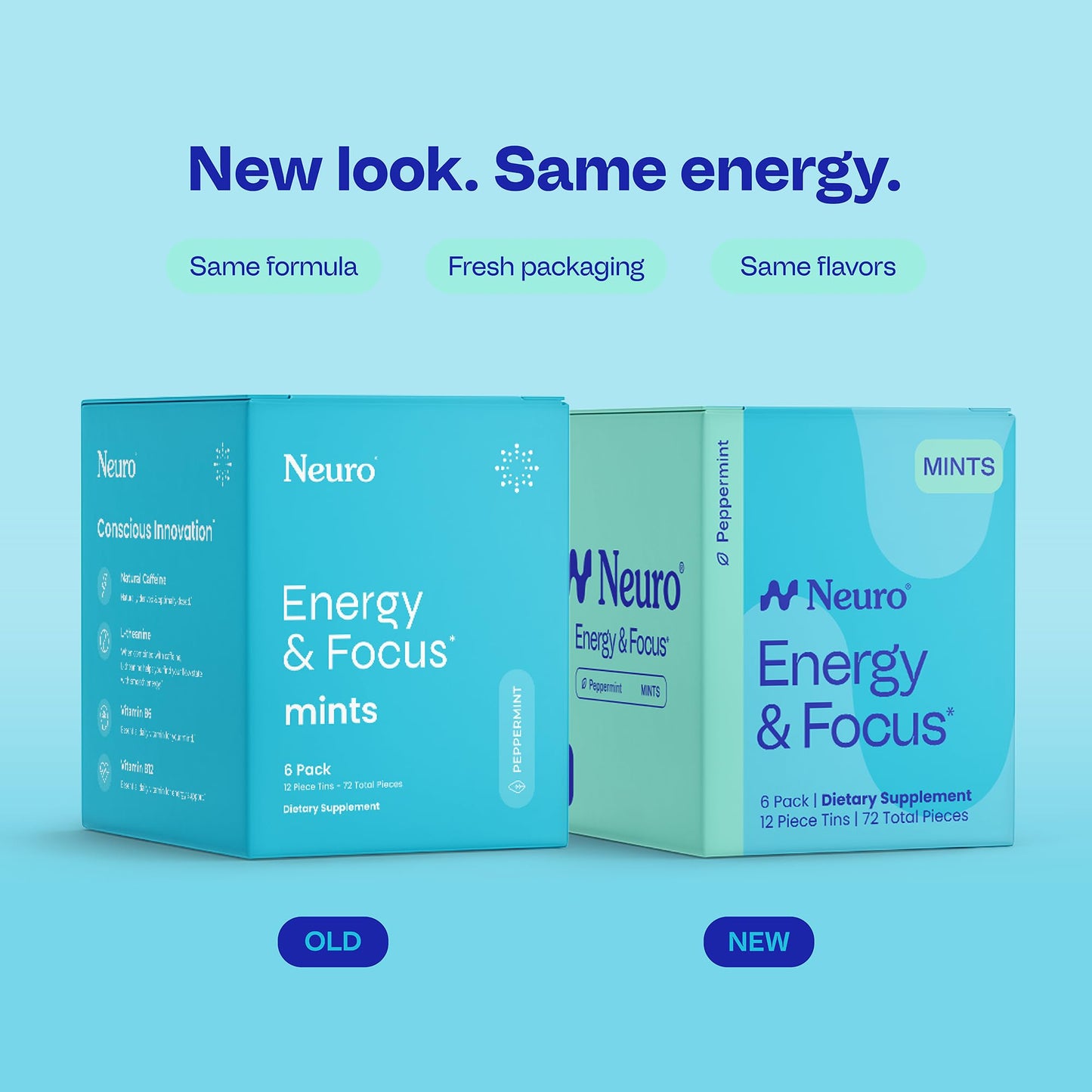 Neuro Energy & Focus Mints Chewable 72 ct