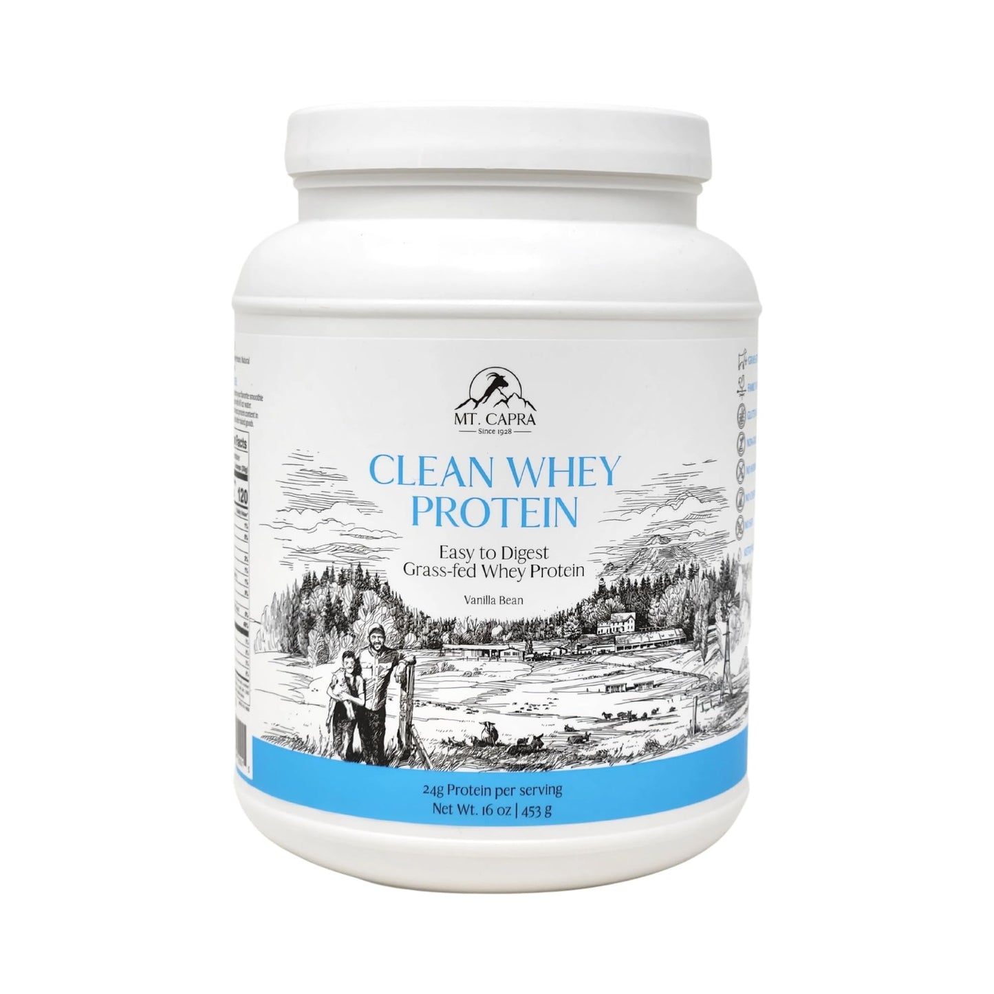 Mt. Capra Clean Whey Protein and Clean Minerals with Collagen Peptides Powder, 39.8