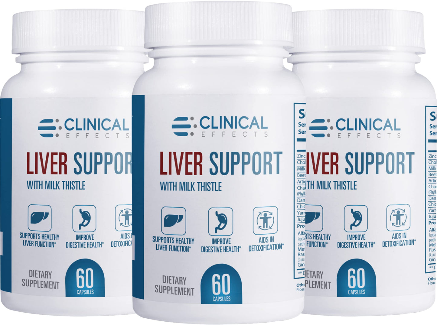 Clinical Effects Liver Support Milk Thistle and Zinc Supplement 180 Capsules