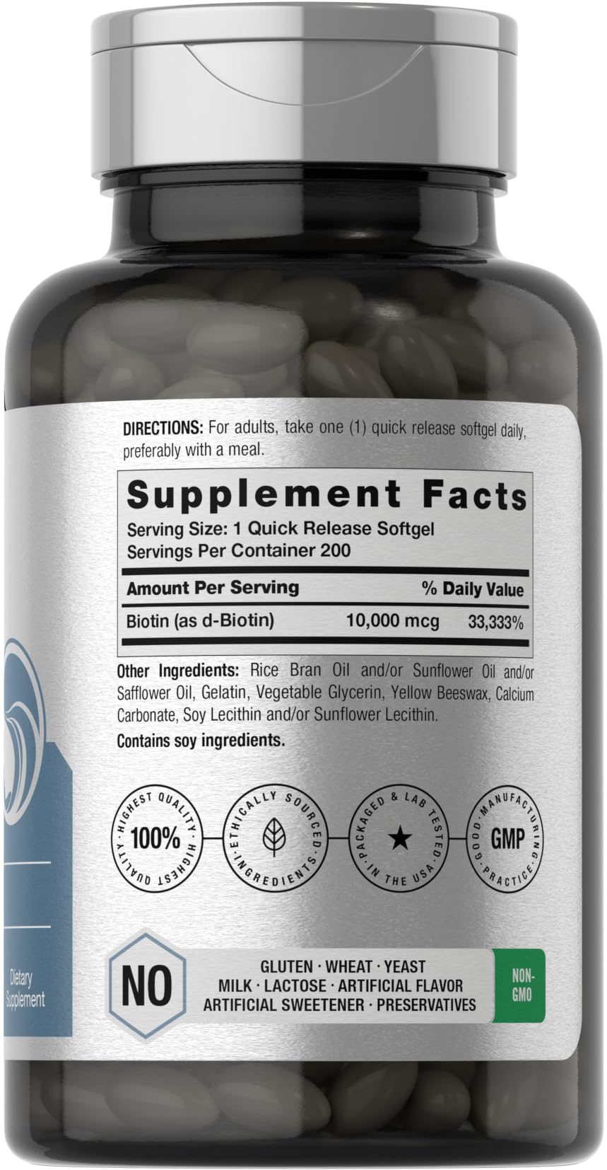 Horbäach Biotin 10000 mcg Softgels 200