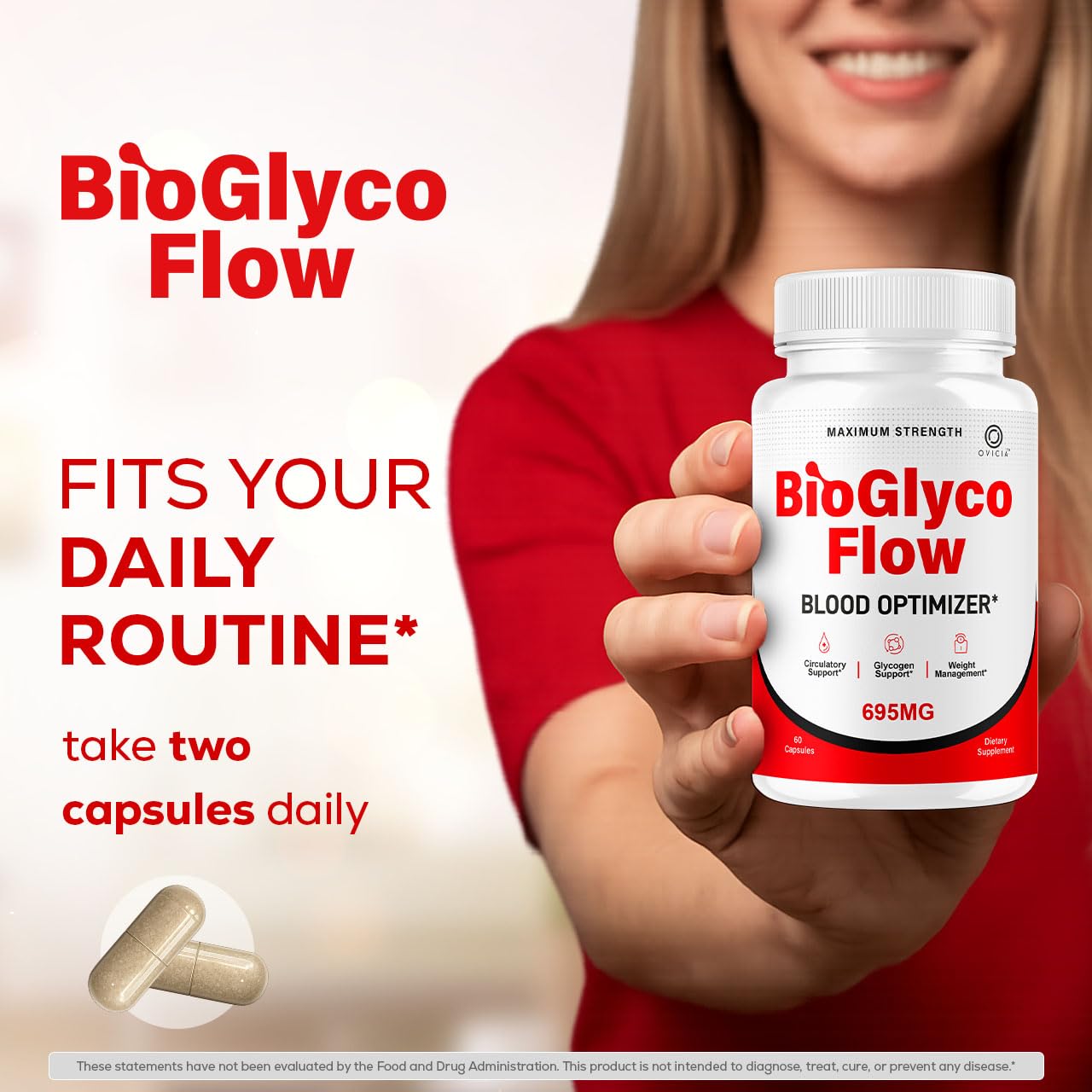 OVICIA BioGlyco Flow BioGlycoFlow Support Capsules, 300 Capsules