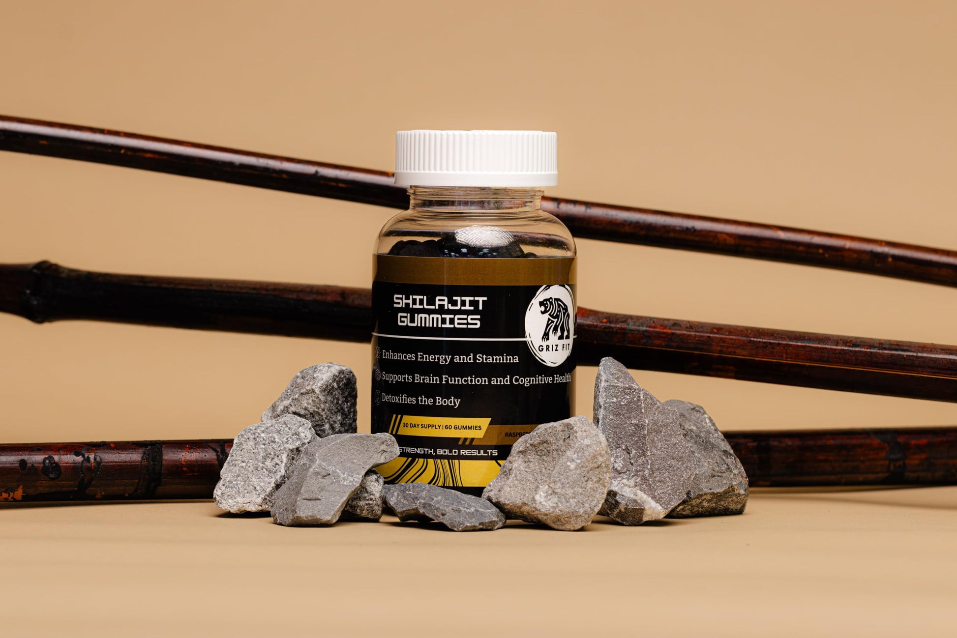 Griz Fit Shilajit Gummies, 60 Count