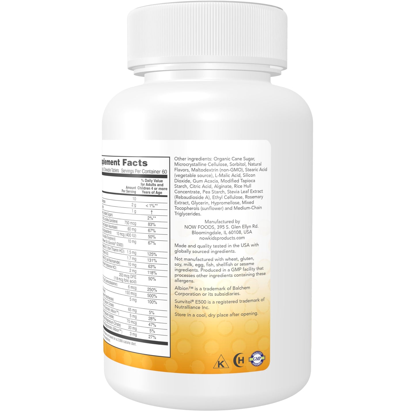 NOW Foods Kid Vits Multivitamin Chewable 120 Tablets