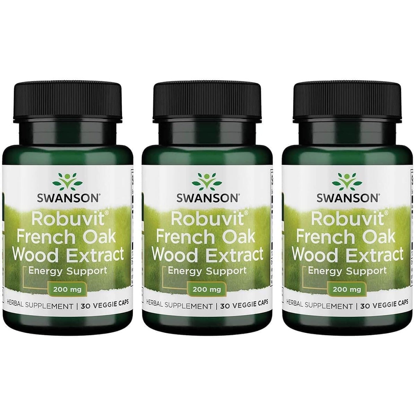 Swanson Robuvit French Oak Wood Extract 200 mg Capsules, 90 Count