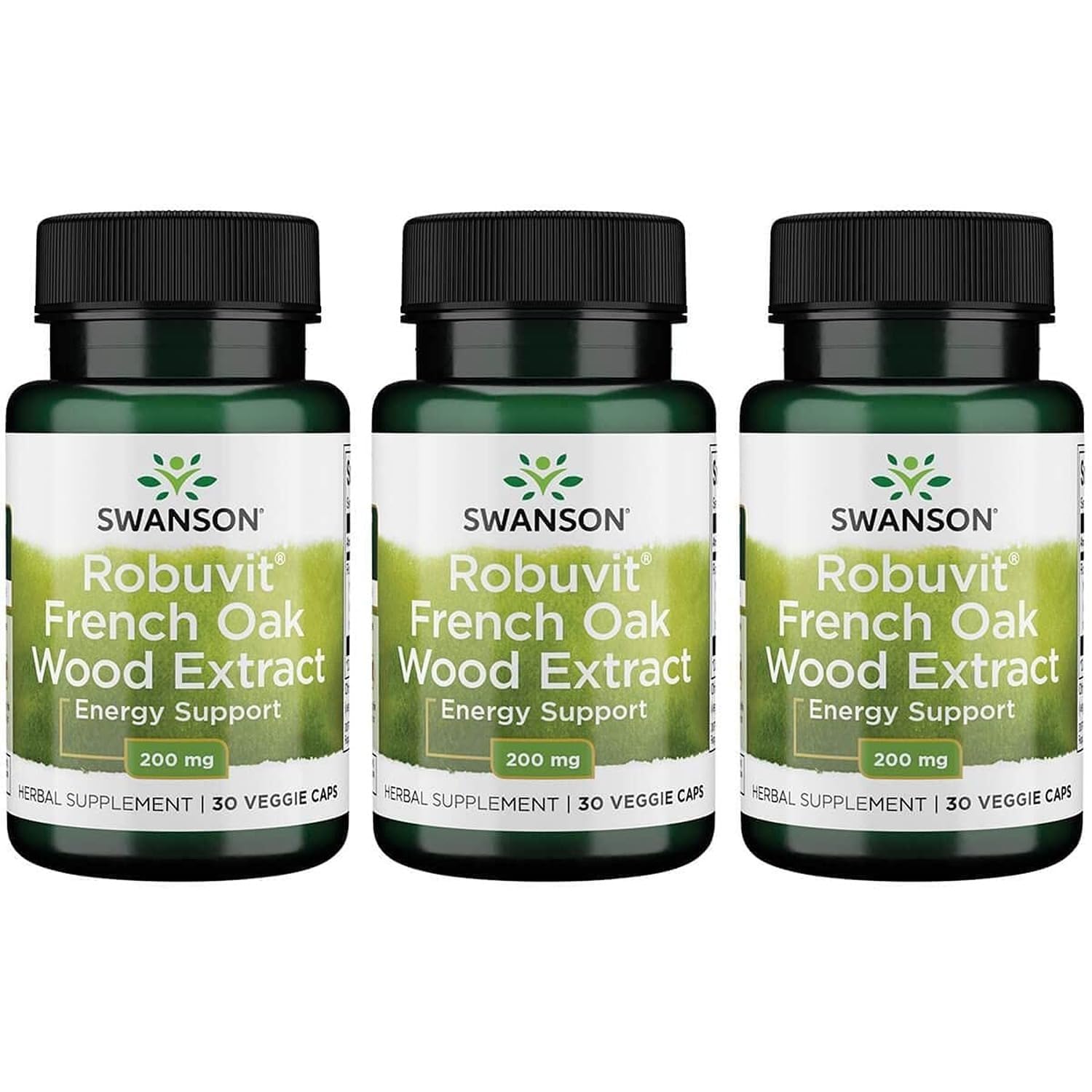 Swanson Robuvit French Oak Wood Extract 200 mg Capsules, 90 Count