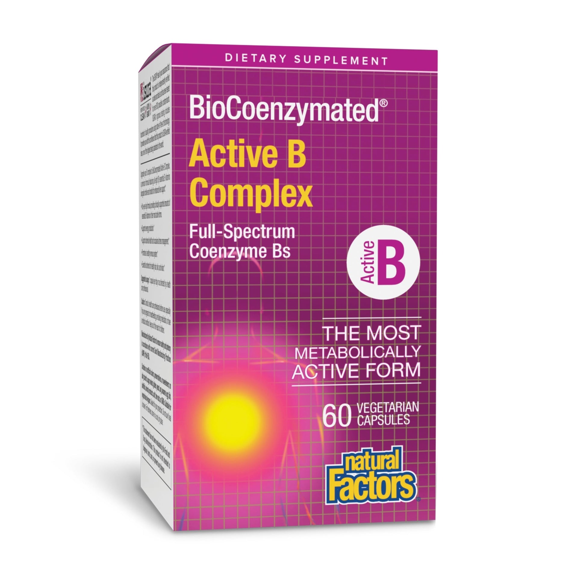Natural Factors BioCoenzymated Active B Complex Capsules, 60 Capsules