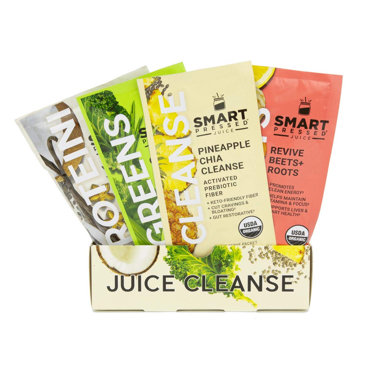 SMART Pressed Juice 1-Day Organic Juice Cleanse Powder 2.49 Ounce