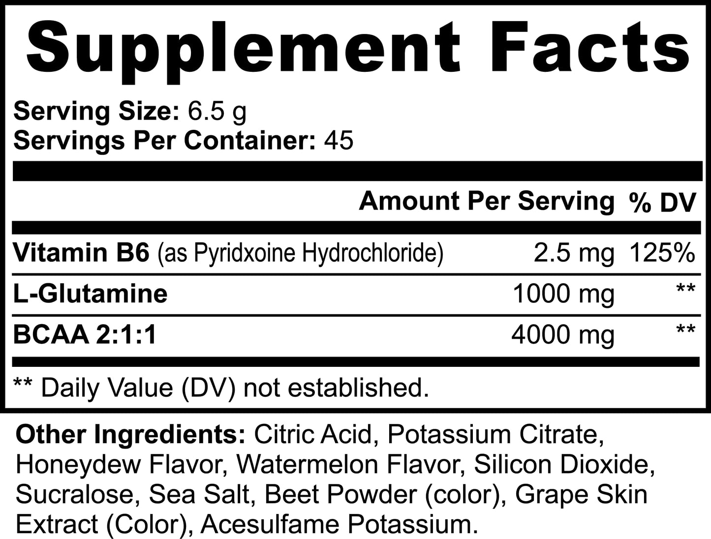 Patel Science BCAA Post Workout Powder (Honeydew/Watermelon) 1