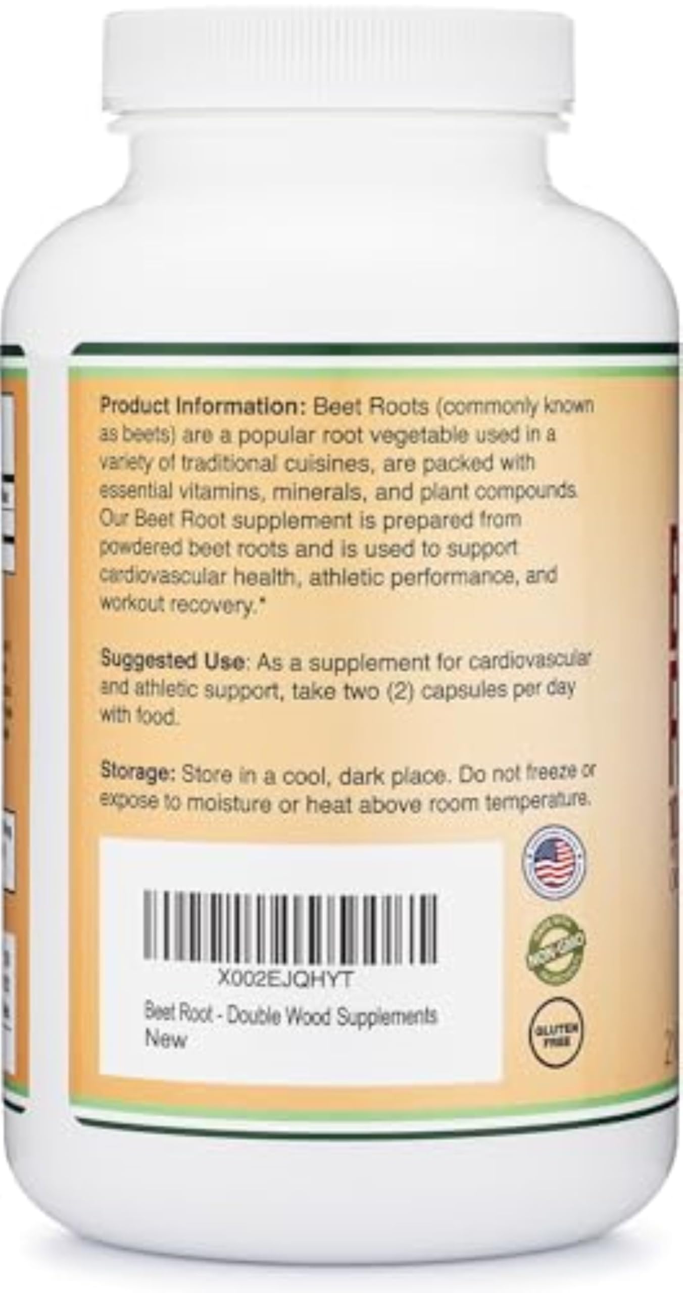Double Wood Supplements Beet Root 1000mg High Nitrate Circulation + Stamina Capsules, 210 Count