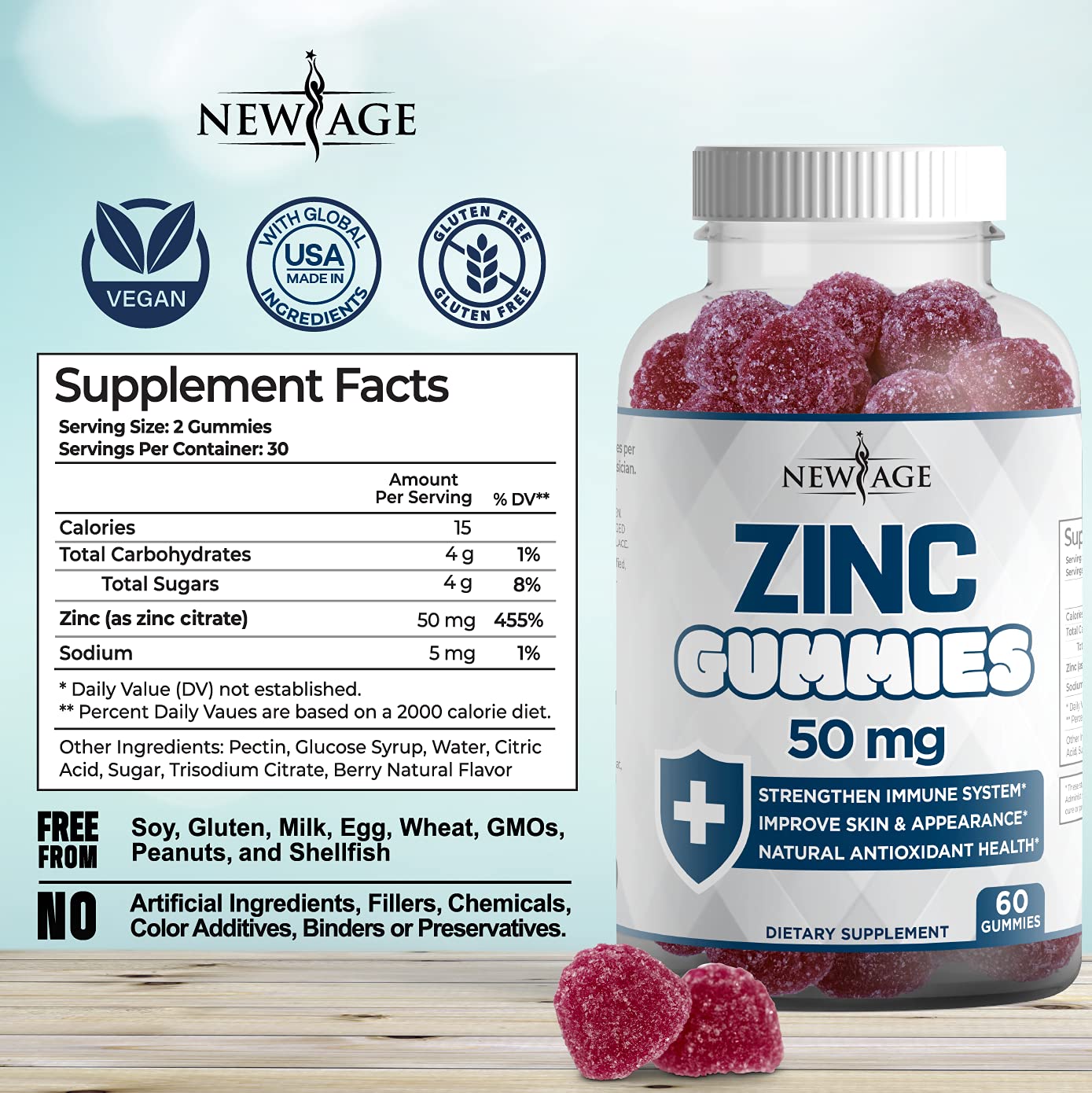 New Age Zinc Gummies 120