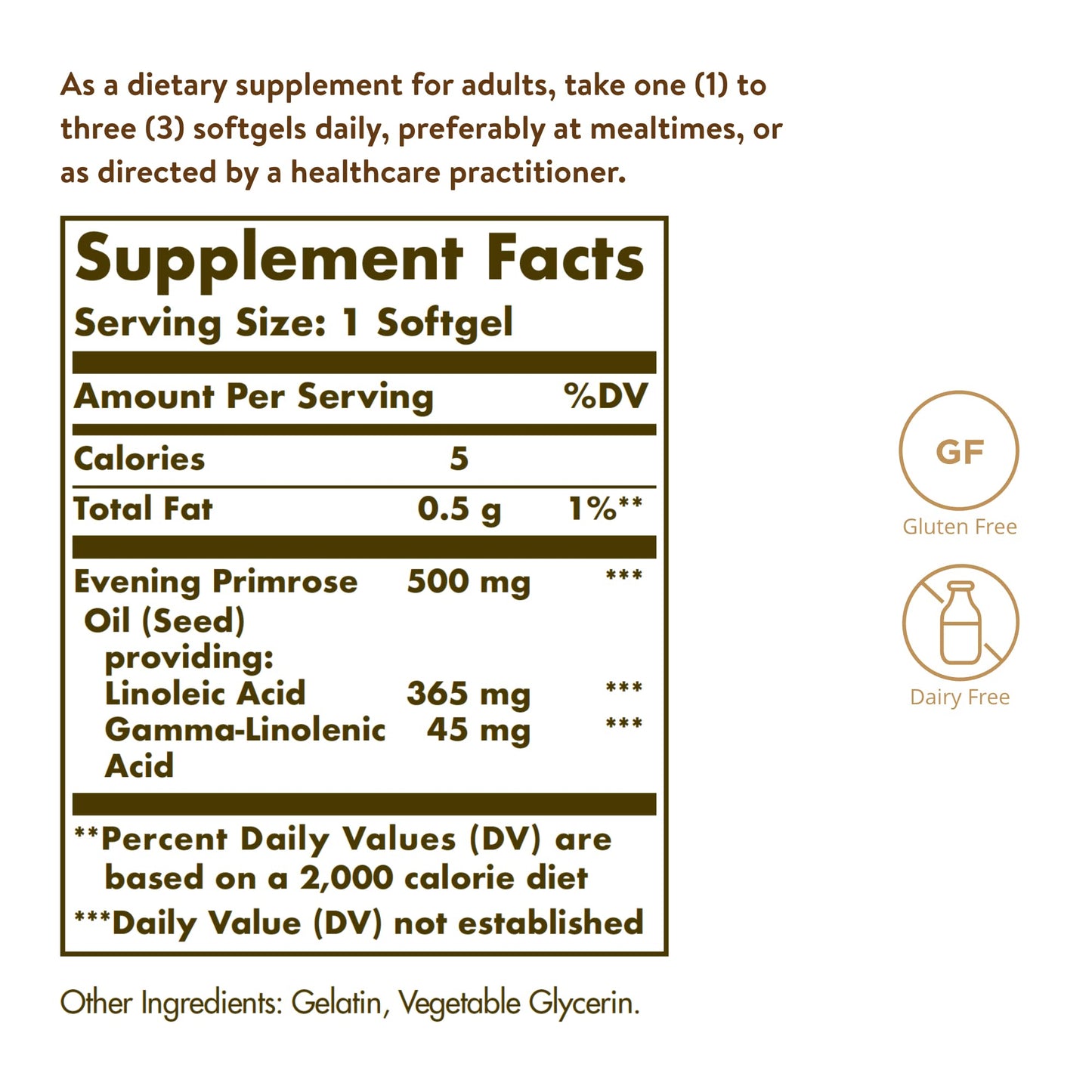 Solgar Evening Primrose Oil 500 mg Softgel, 180 Softgels