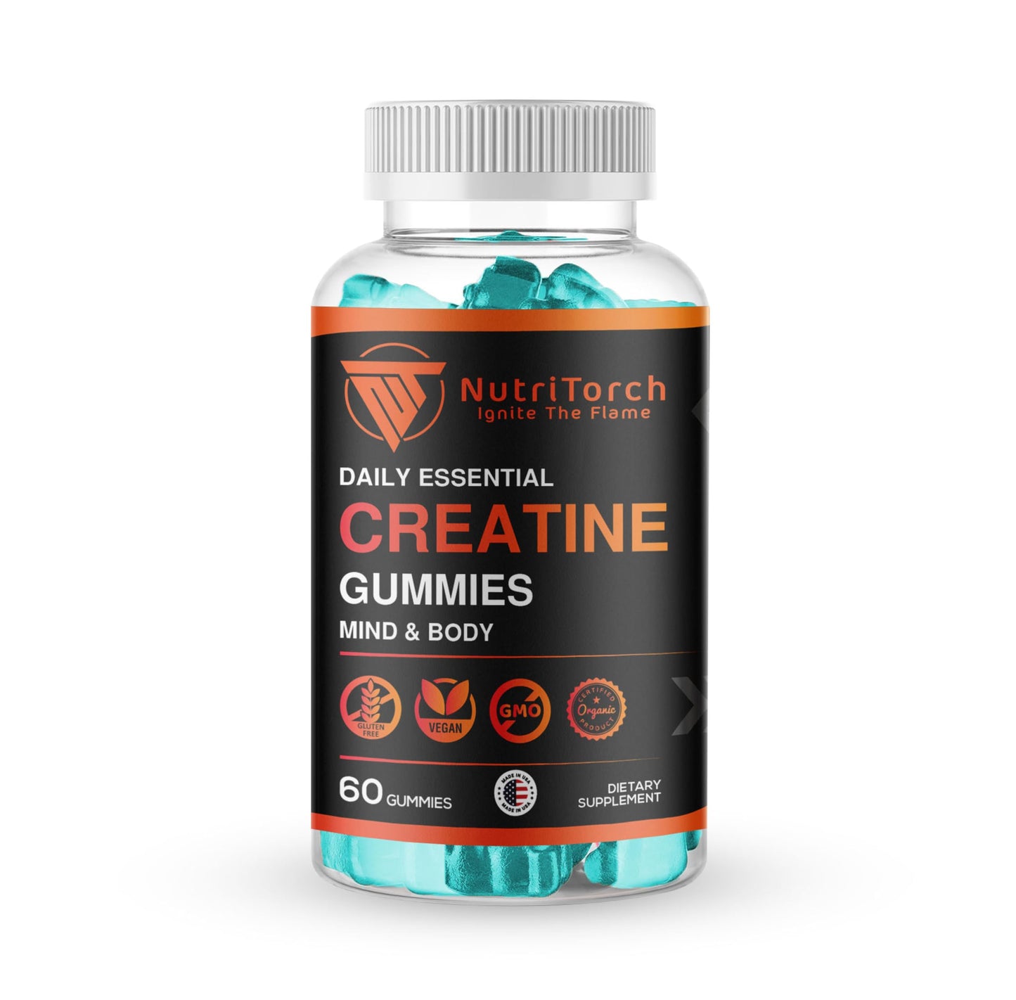 NutriTorch Daily Essential Creatine Gummies 60 Count