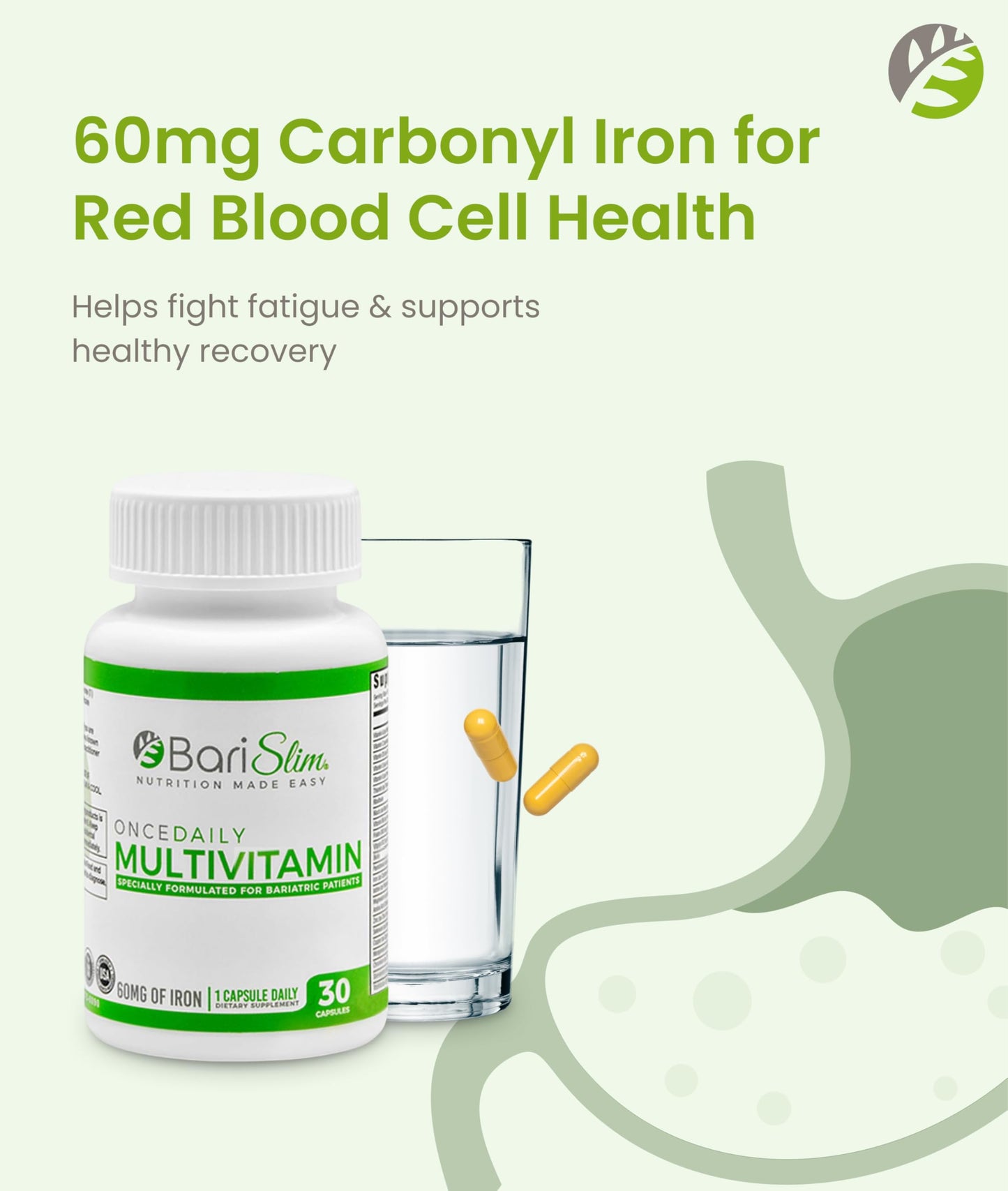 BariSlim Once Daily Bariatric Multivitamin Capsule 30 Count