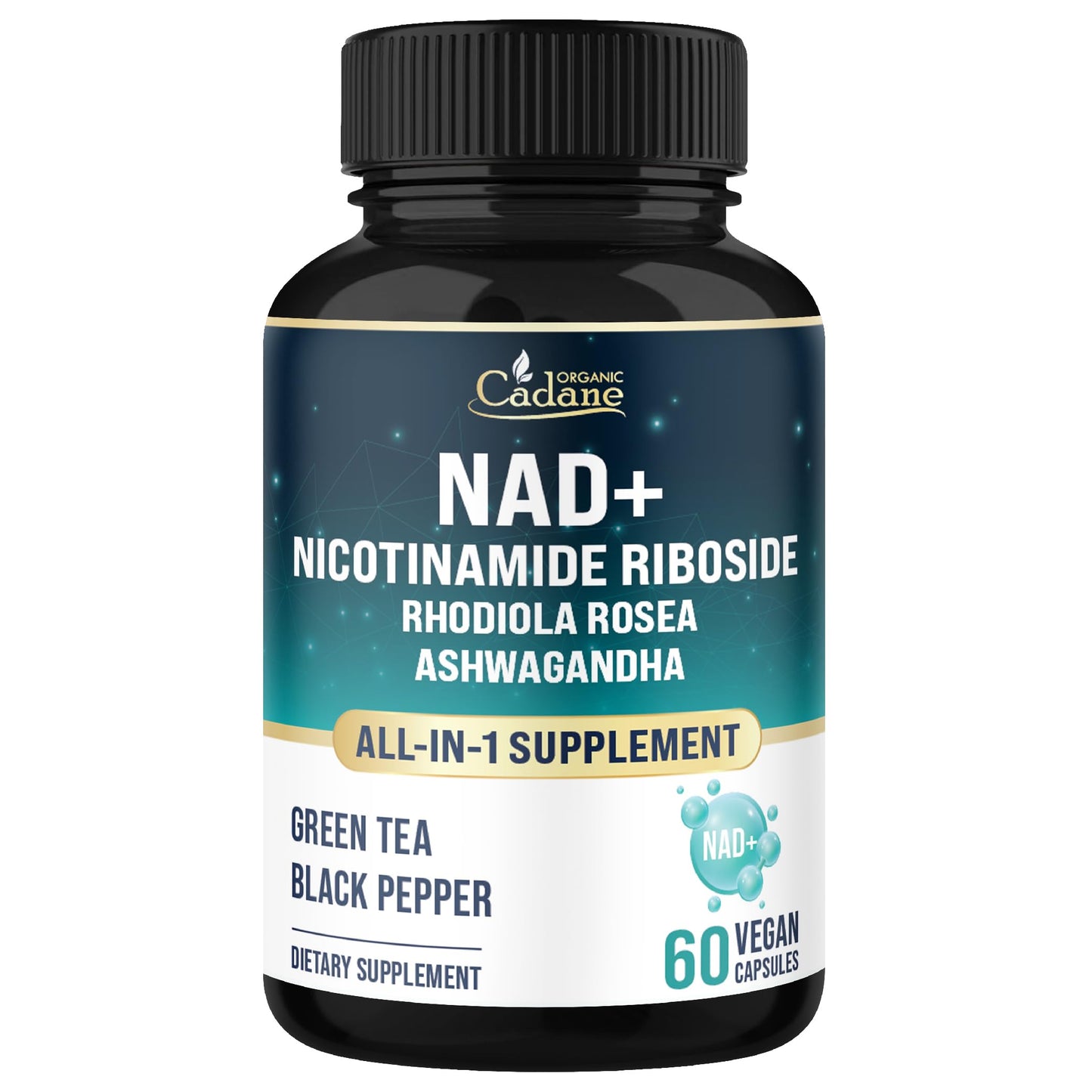 Organic Cadane Nicotinamide Riboside Supplement Capsule, 60 Capsules
