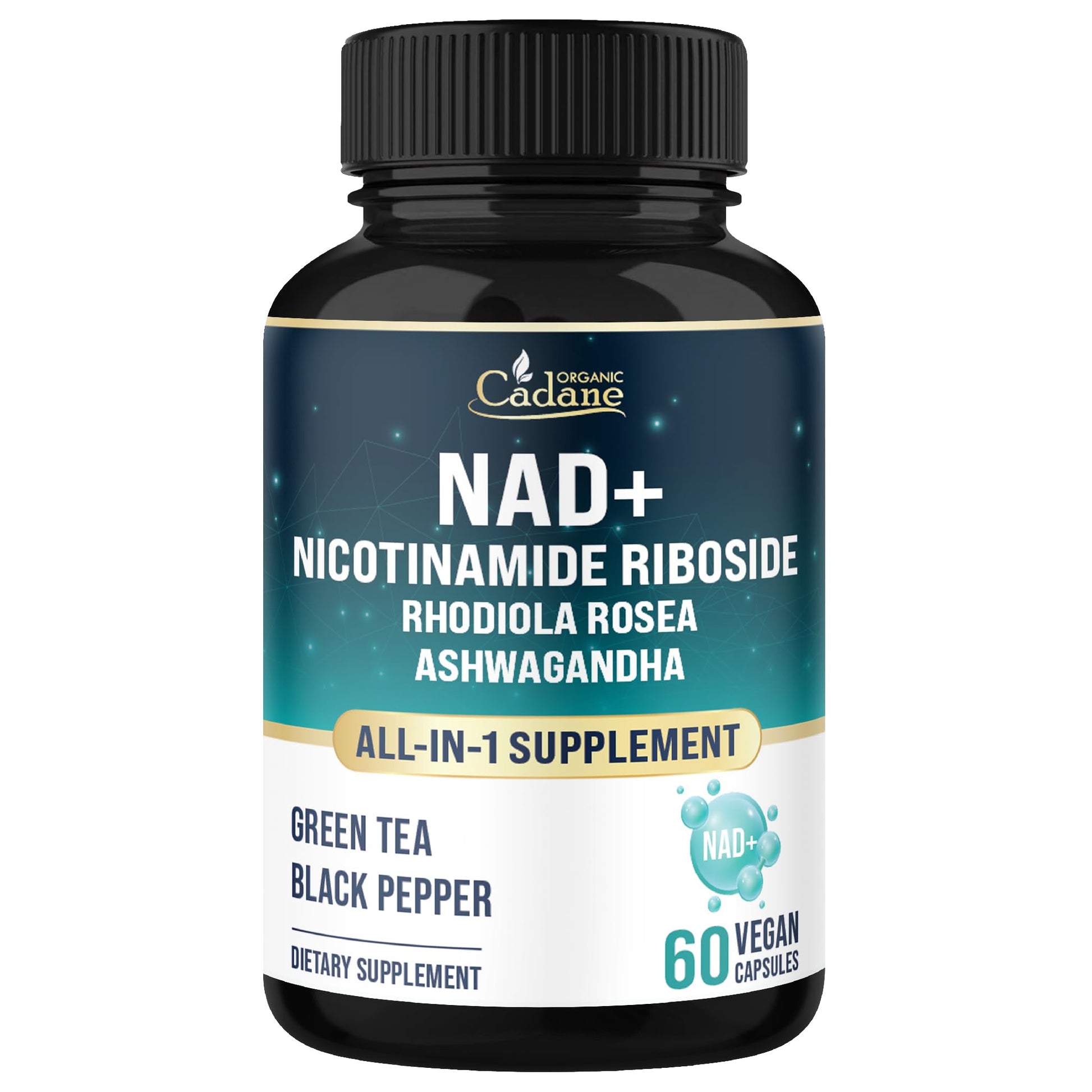 Organic Cadane Nicotinamide Riboside Supplement Capsule, 60 Capsules